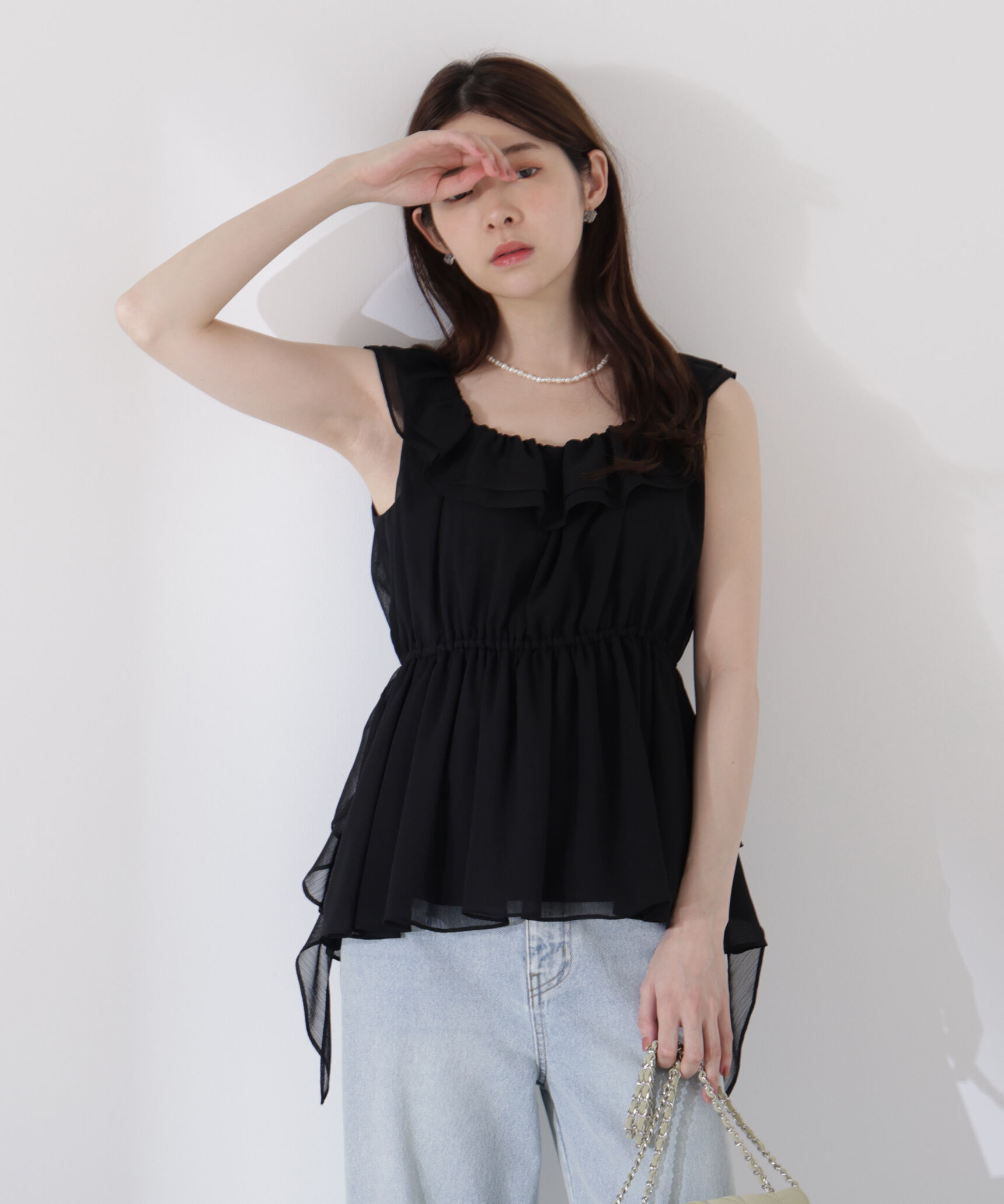 PROPORTION BODY DRESSING「＜ウォッシャブル＞フリルギャザーブラウス」|シャツ・ブラウス|