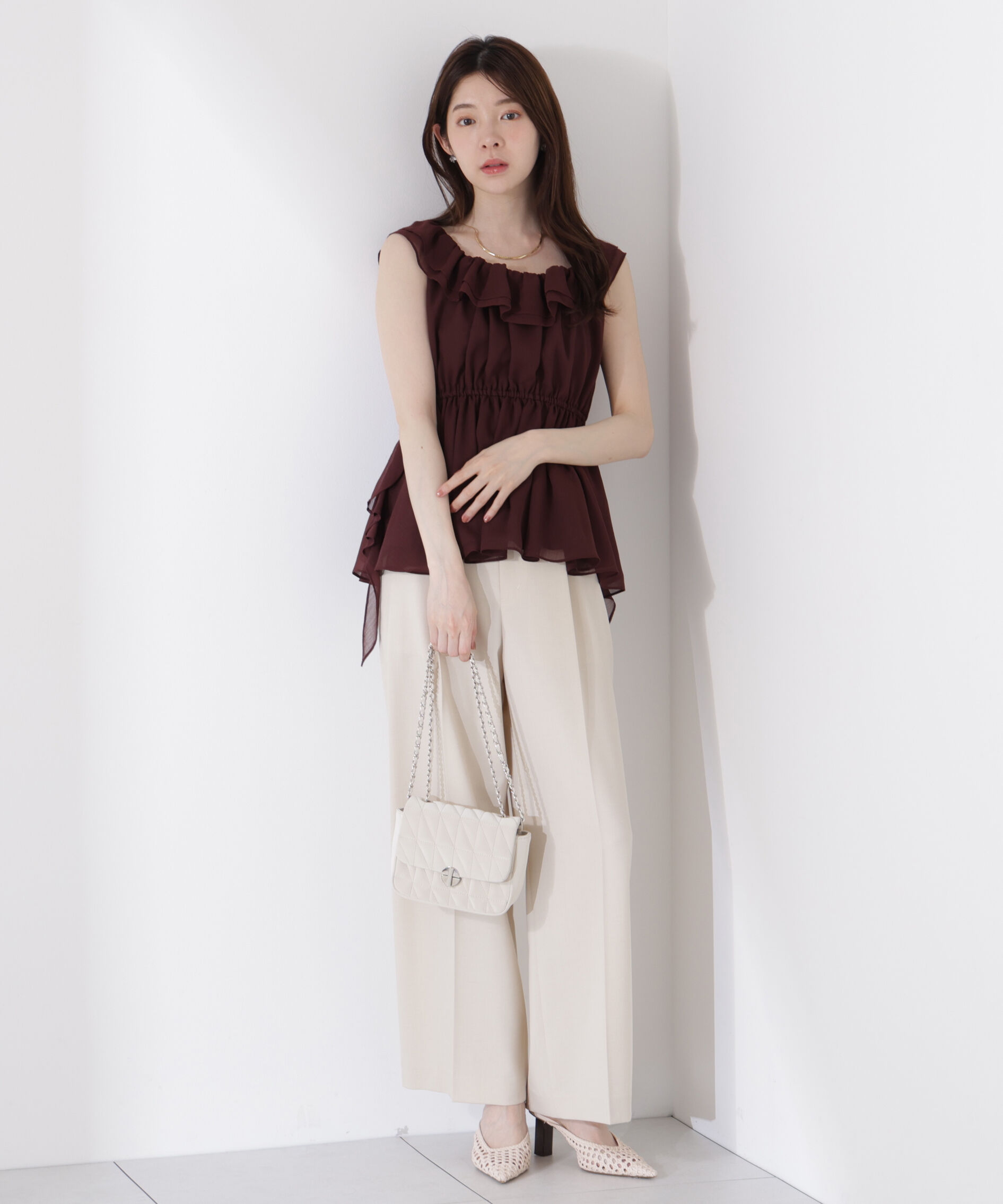 PROPORTION BODY DRESSING「＜ウォッシャブル＞フリルギャザーブラウス」|シャツ・ブラウス|