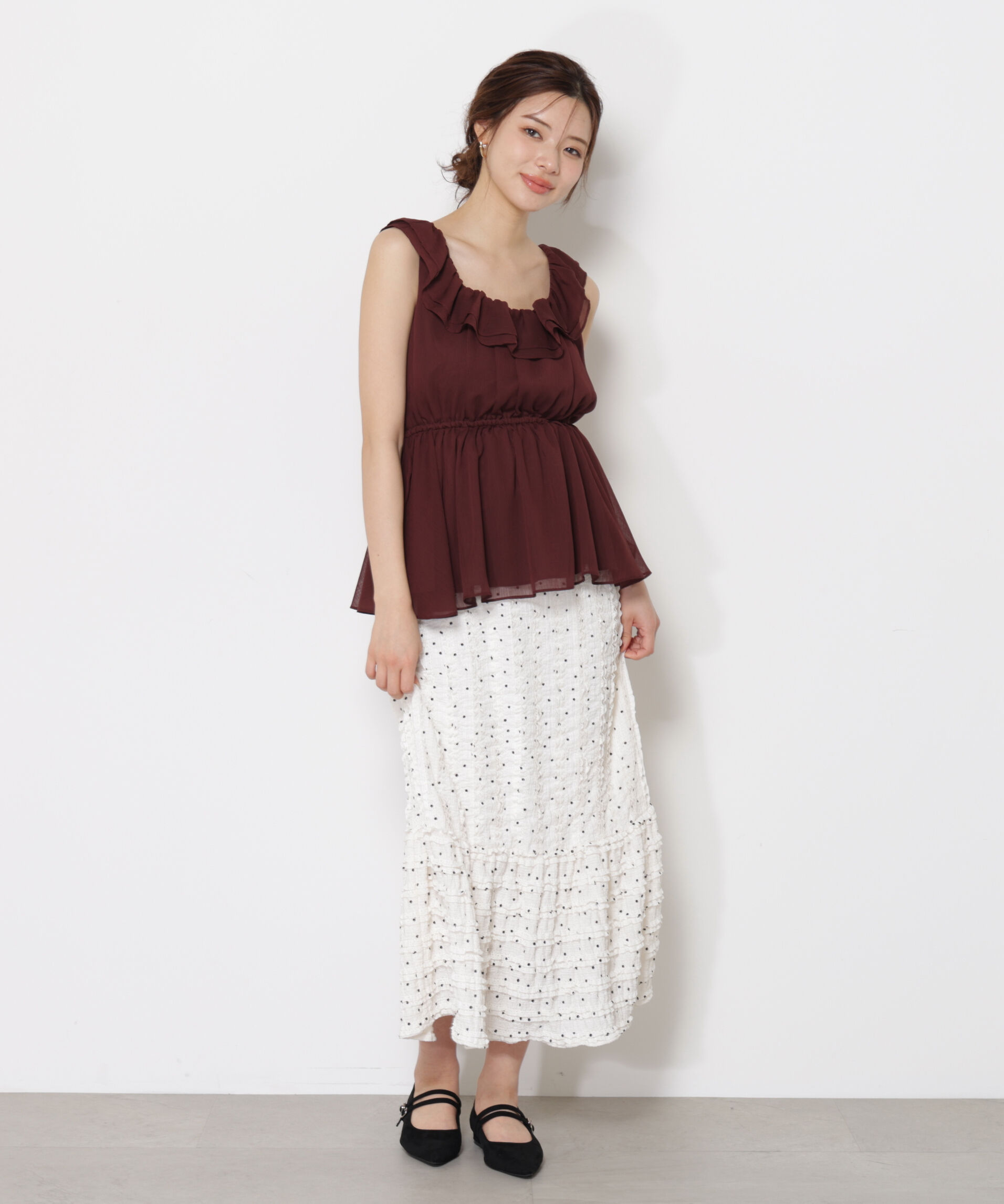 PROPORTION BODY DRESSING「＜ウォッシャブル＞フリルギャザーブラウス」|シャツ・ブラウス|