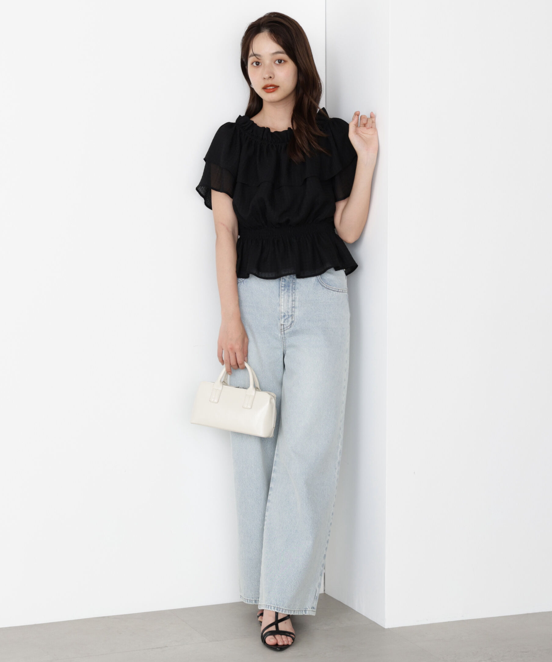 PROPORTION BODY DRESSING「＜ウォッシャブル＞2wayギャザーペプラムブラウス」|シャツ・ブラウス|