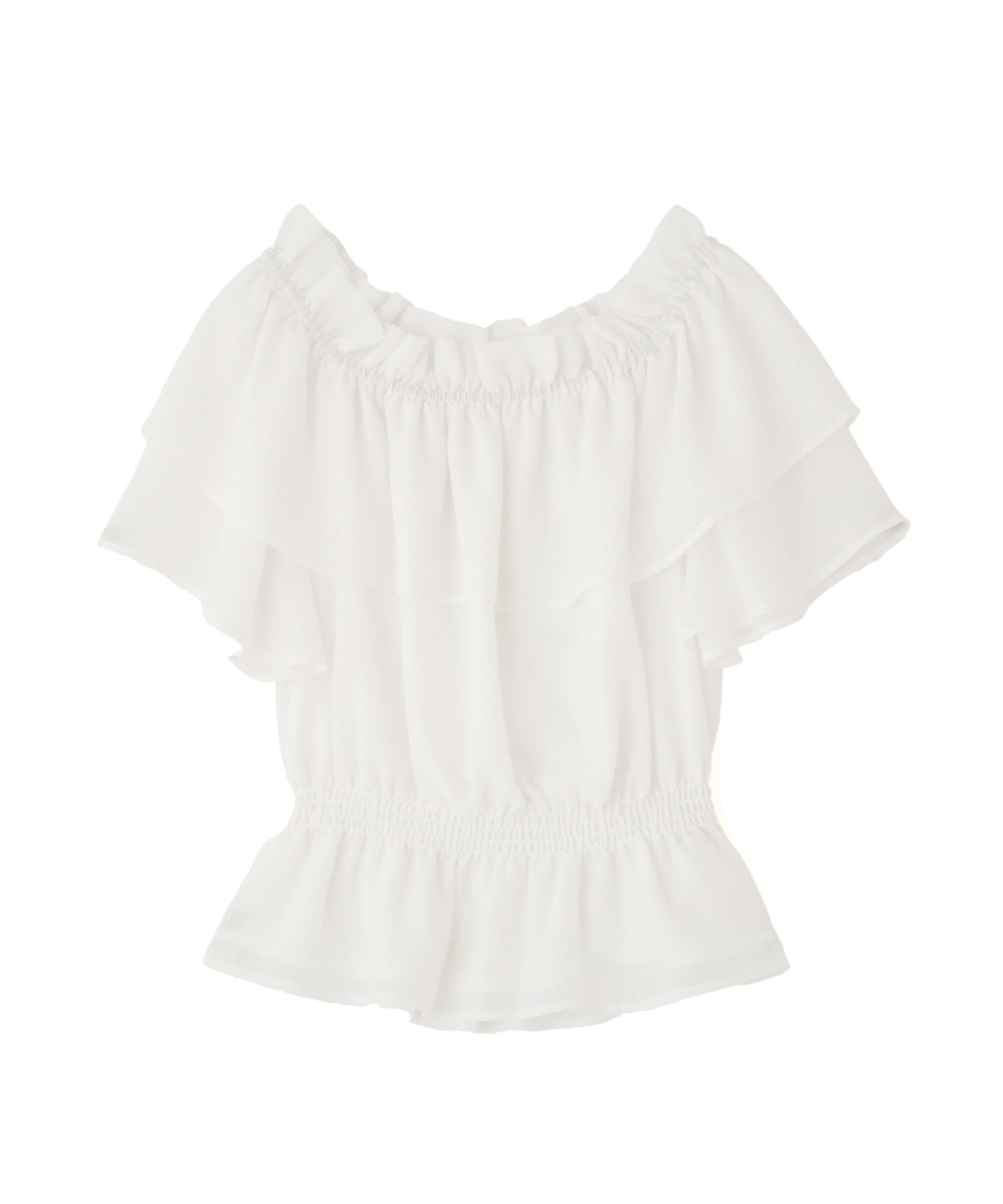 PROPORTION BODY DRESSING「＜ウォッシャブル＞2wayギャザーペプラムブラウス」|シャツ・ブラウス|