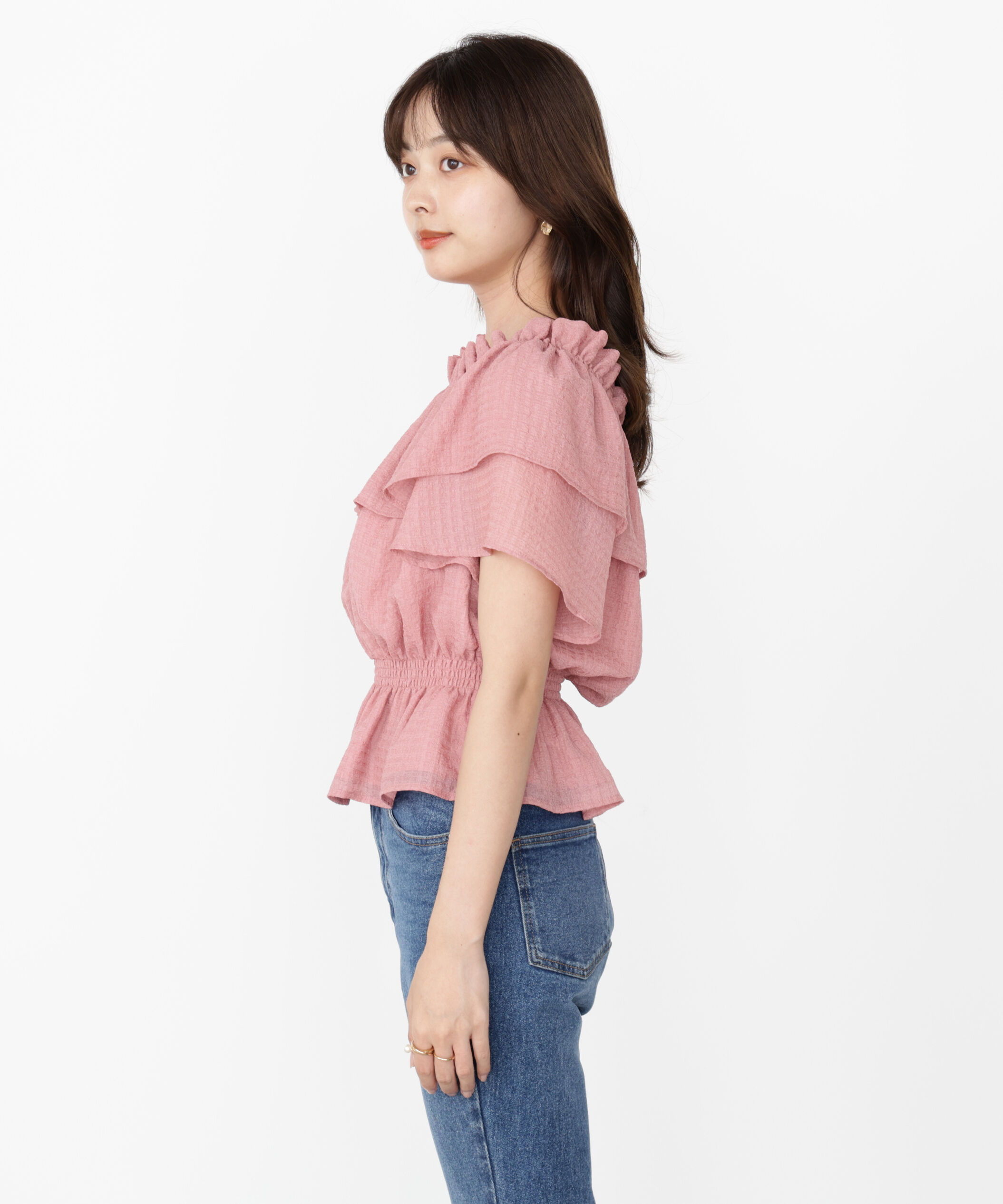 PROPORTION BODY DRESSING「＜ウォッシャブル＞2wayギャザーペプラムブラウス」|シャツ・ブラウス|