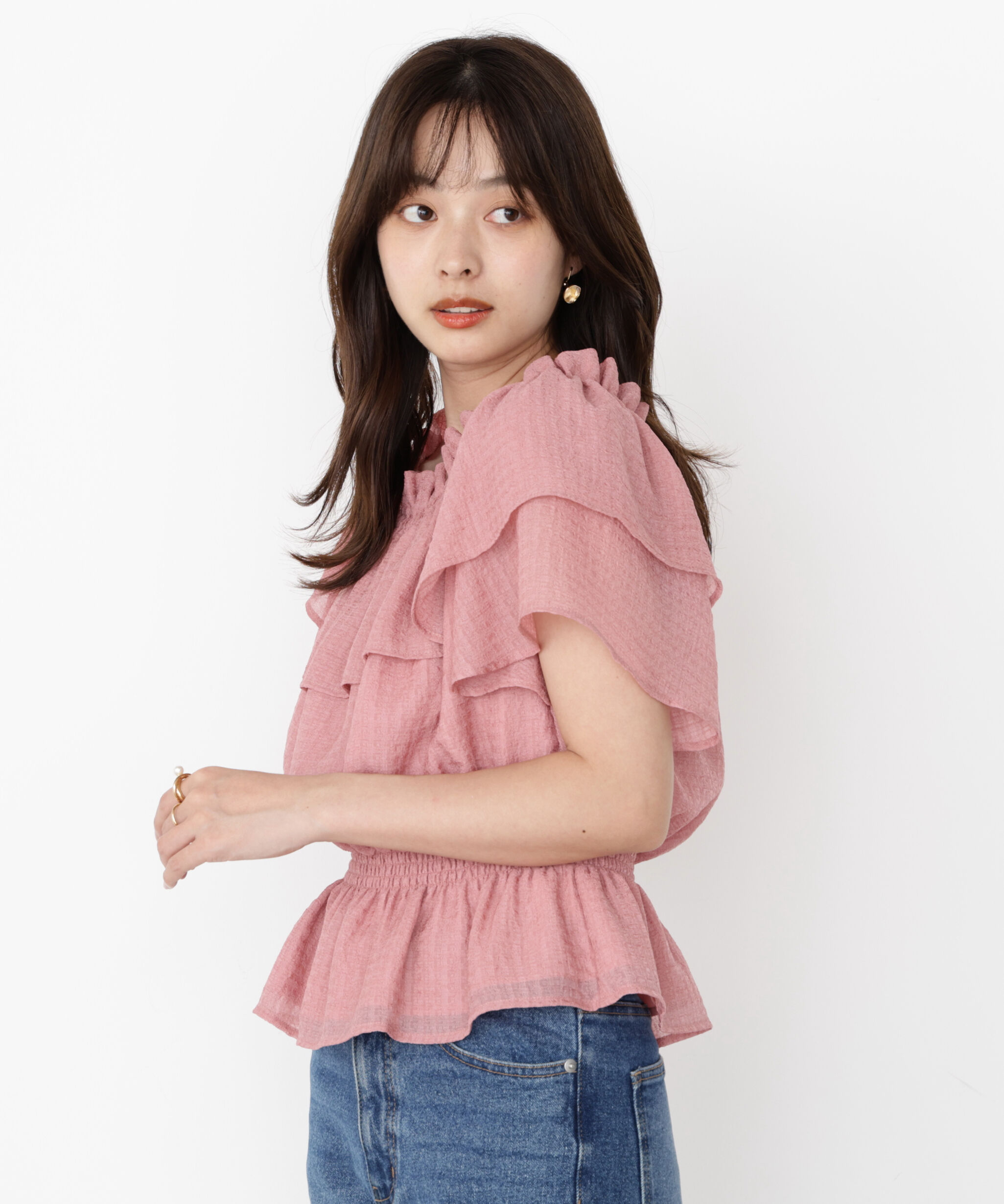 PROPORTION BODY DRESSING「＜ウォッシャブル＞2wayギャザーペプラムブラウス」|シャツ・ブラウス|