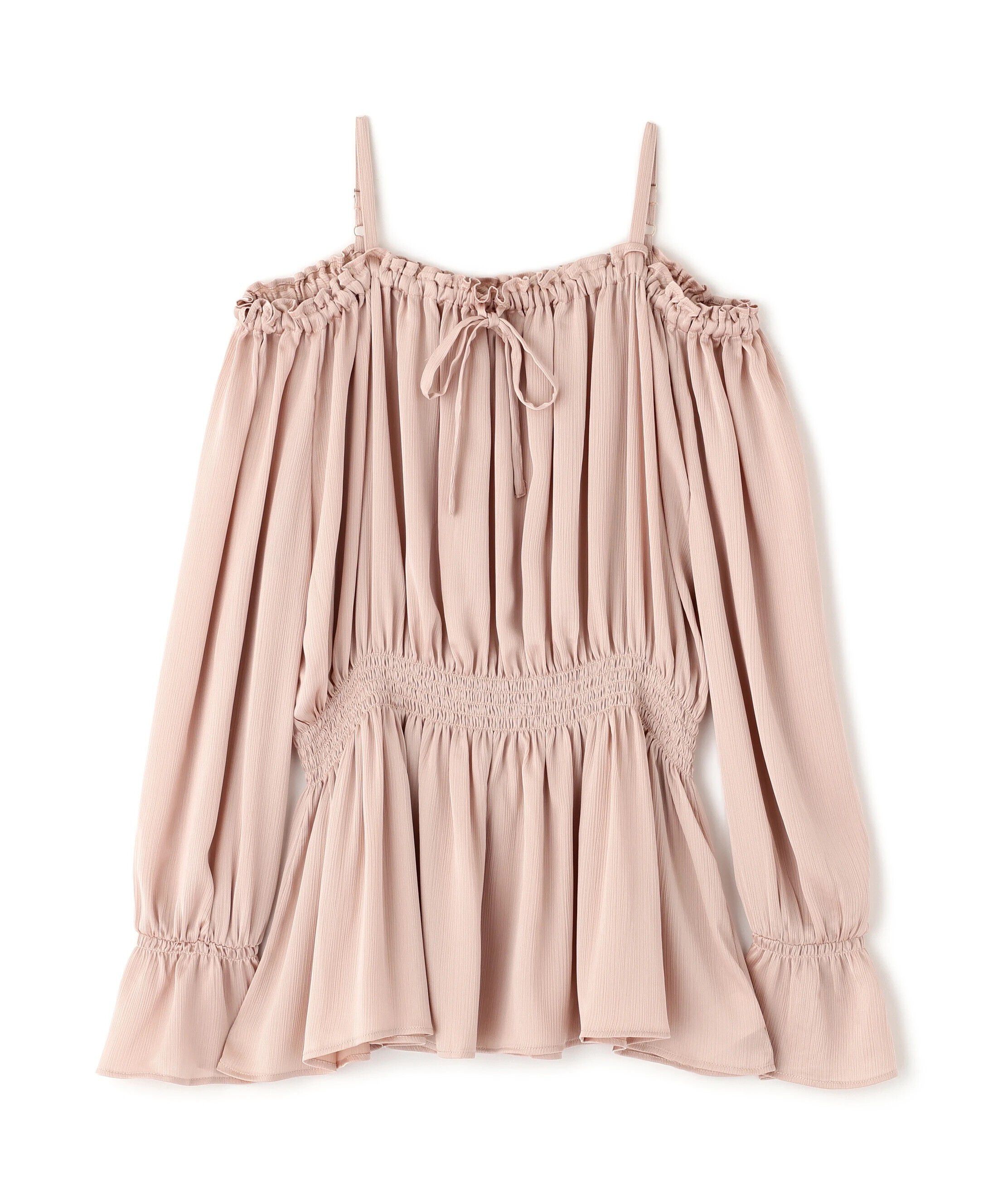 PROPORTION BODY DRESSING「《EDIT COLOGNE》＜ウォッシャブル＞リボン付きオフショルブラウス 25AW」|シャツ・ブラウス|