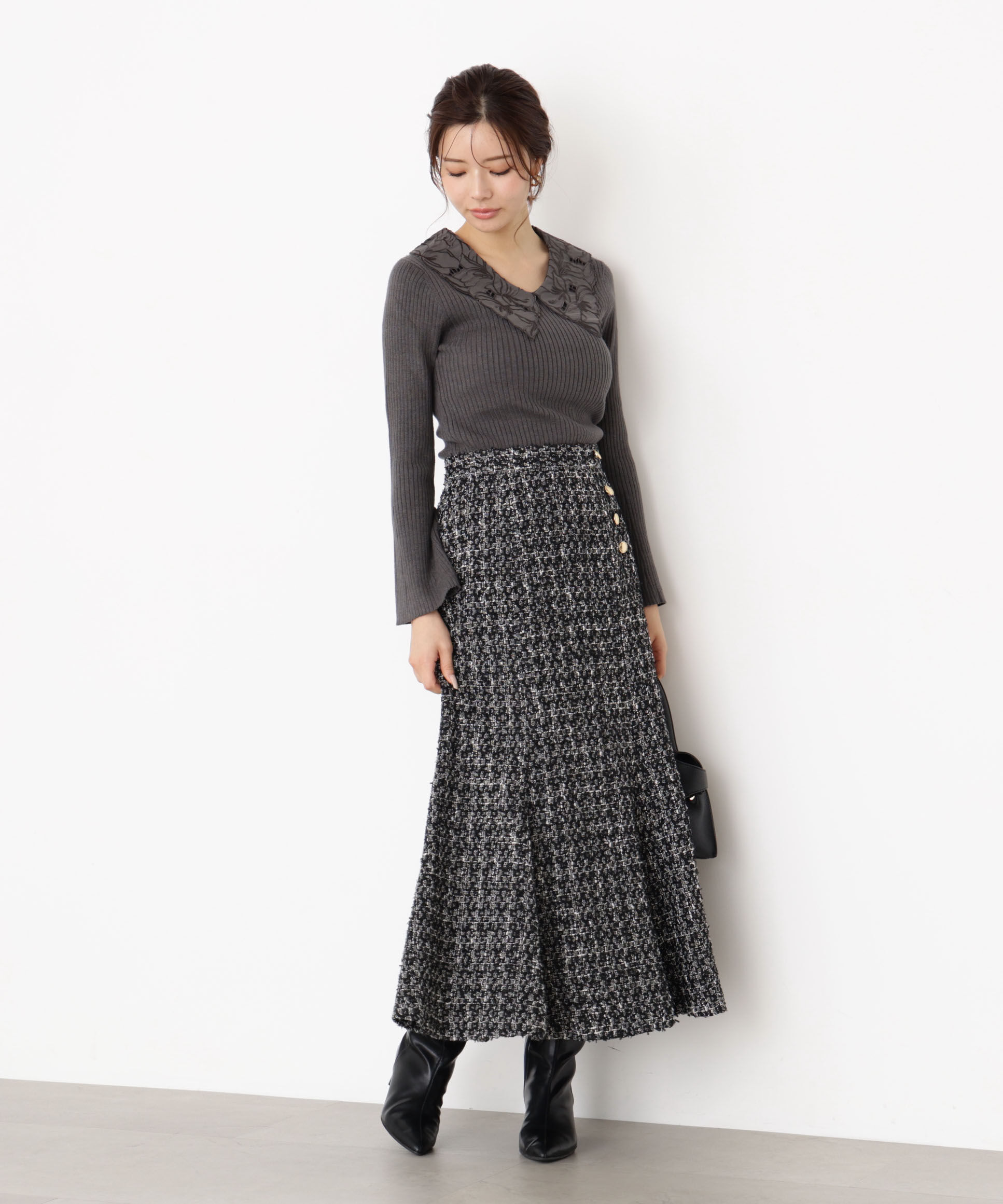 PROPORTION BODY DRESSING「ラメツイードマーメイドスカート 25AW」|スカート|