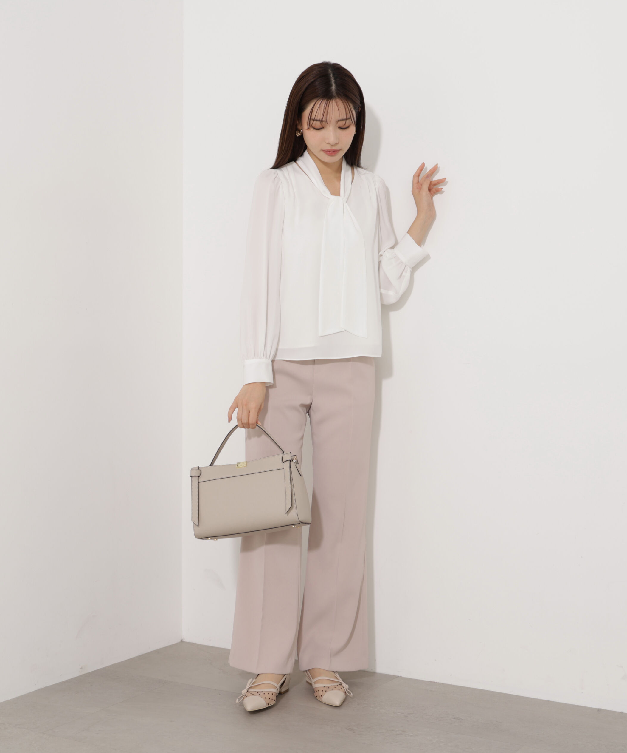 PROPORTION BODY DRESSING「＜ウォッシャブル＞2wayリボンタック付きブラウス」|シャツ・ブラウス|