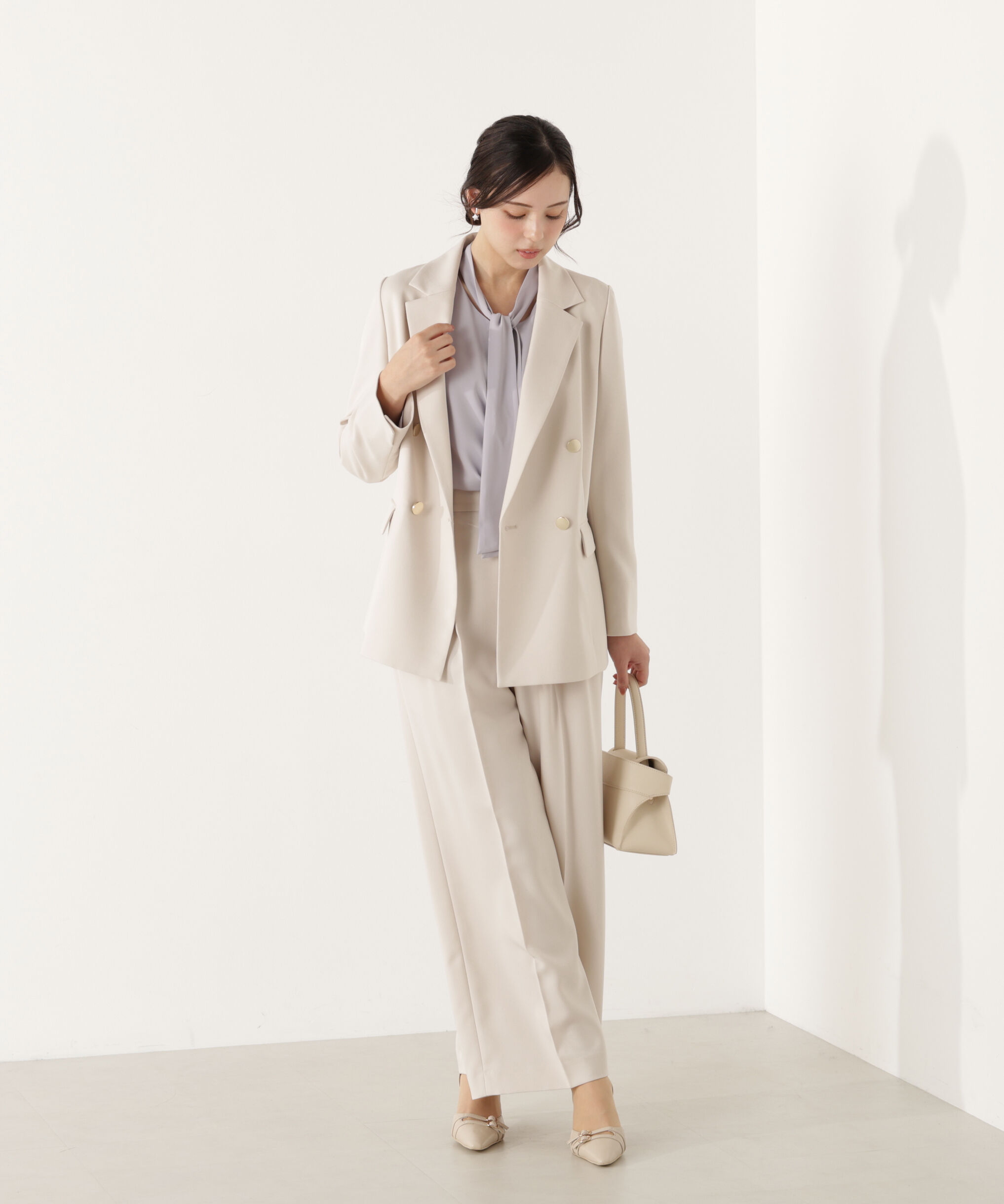 PROPORTION BODY DRESSING「＜ウォッシャブル＞2wayリボンタック付きブラウス」|シャツ・ブラウス|