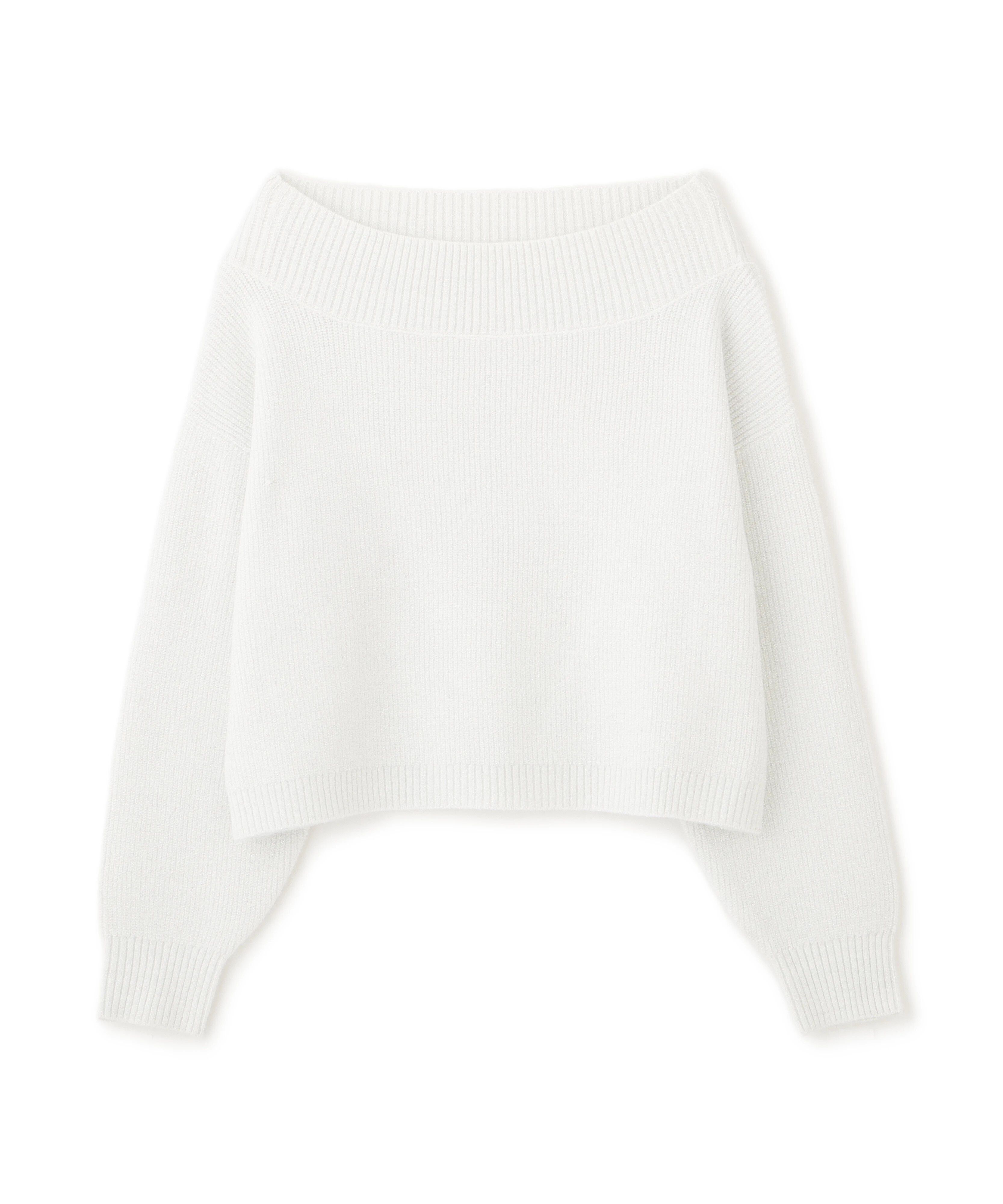 PROPORTION BODY DRESSING「ラメ入りオフショル畔ニット 25AW」|ニット・セーター|