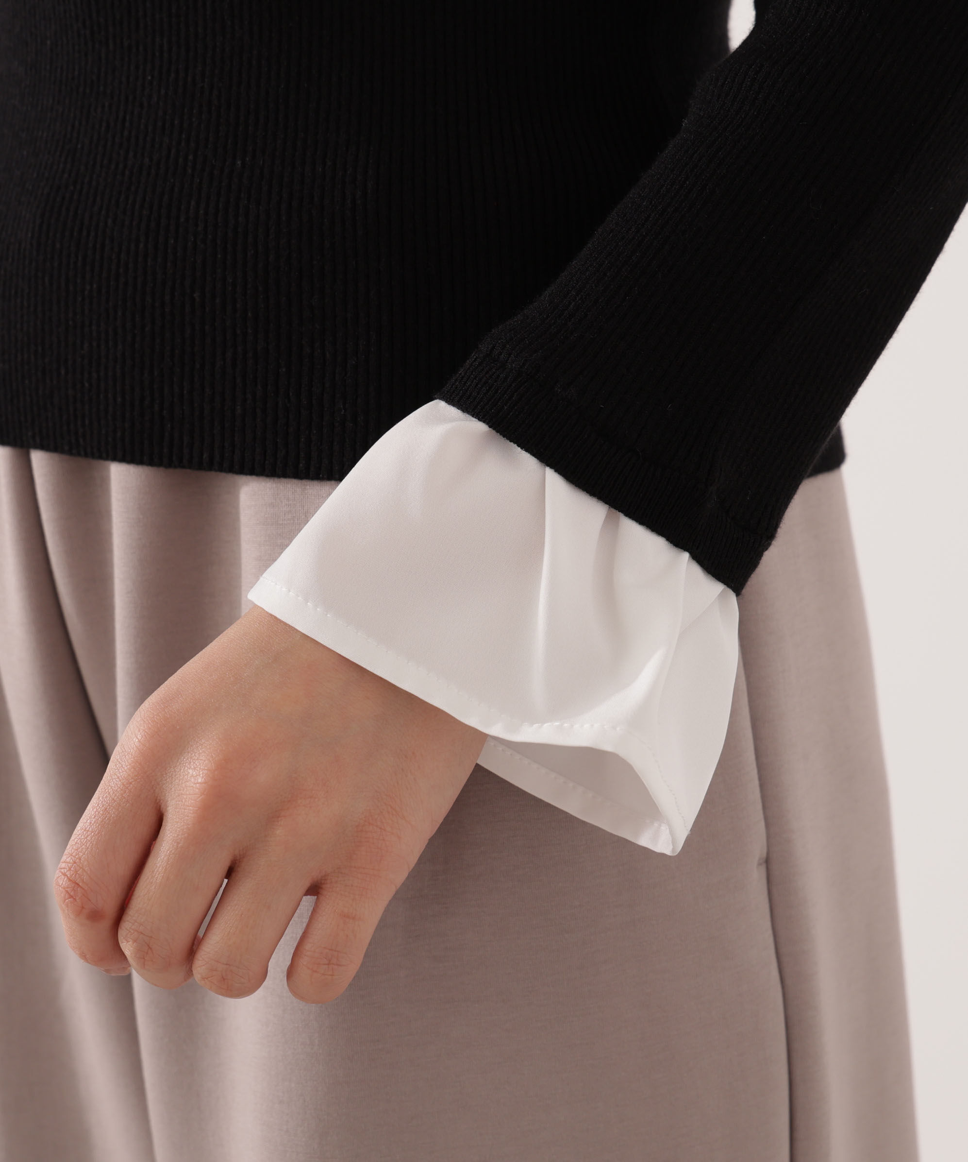 PROPORTION BODY DRESSING「異素材スリーブニット 25AW」|ニット・セーター|