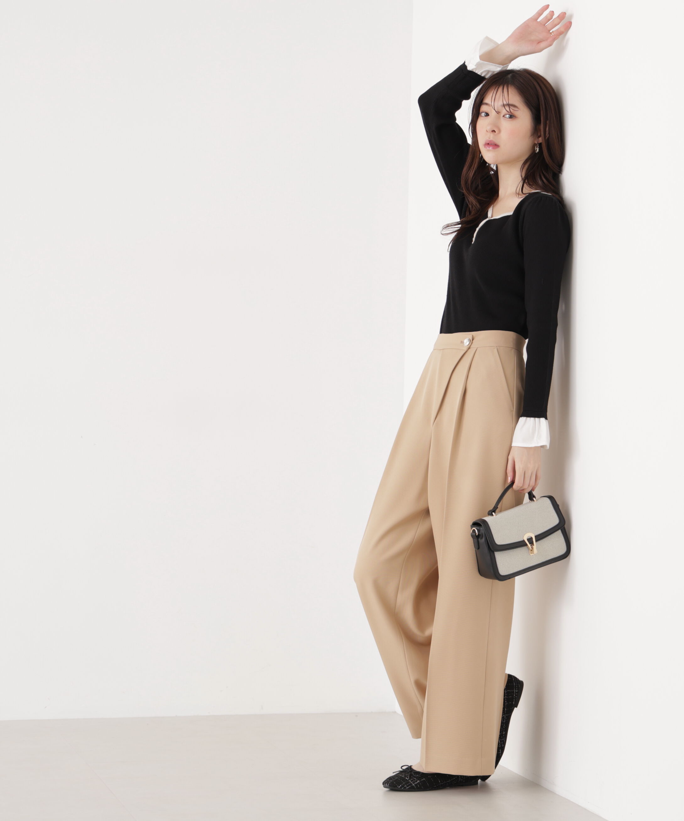 PROPORTION BODY DRESSING「異素材スリーブニット 25AW」|ニット・セーター|