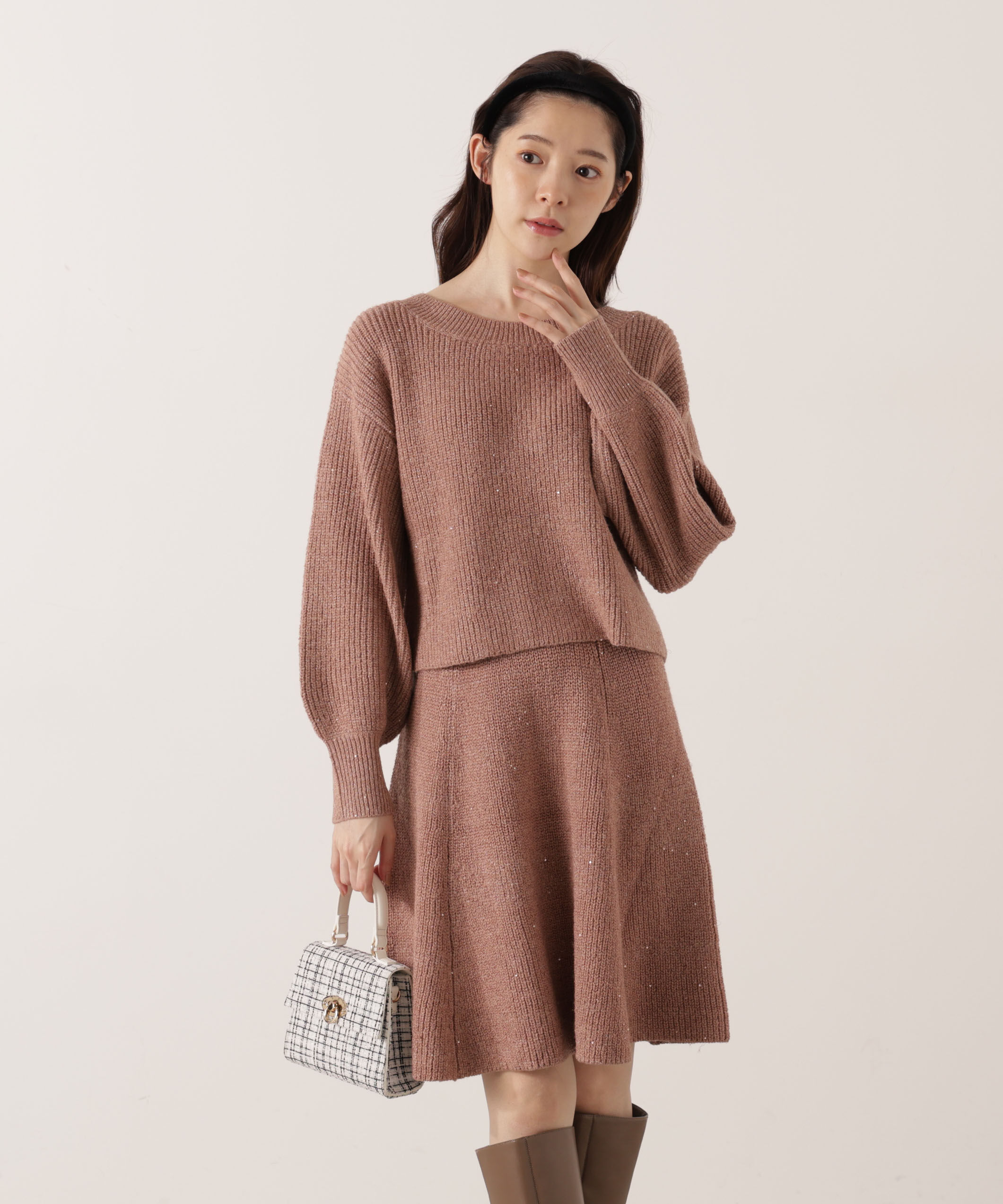 PROPORTION BODY DRESSING「片畦ミニSETUP  25AW」|ワンピース|ピンク