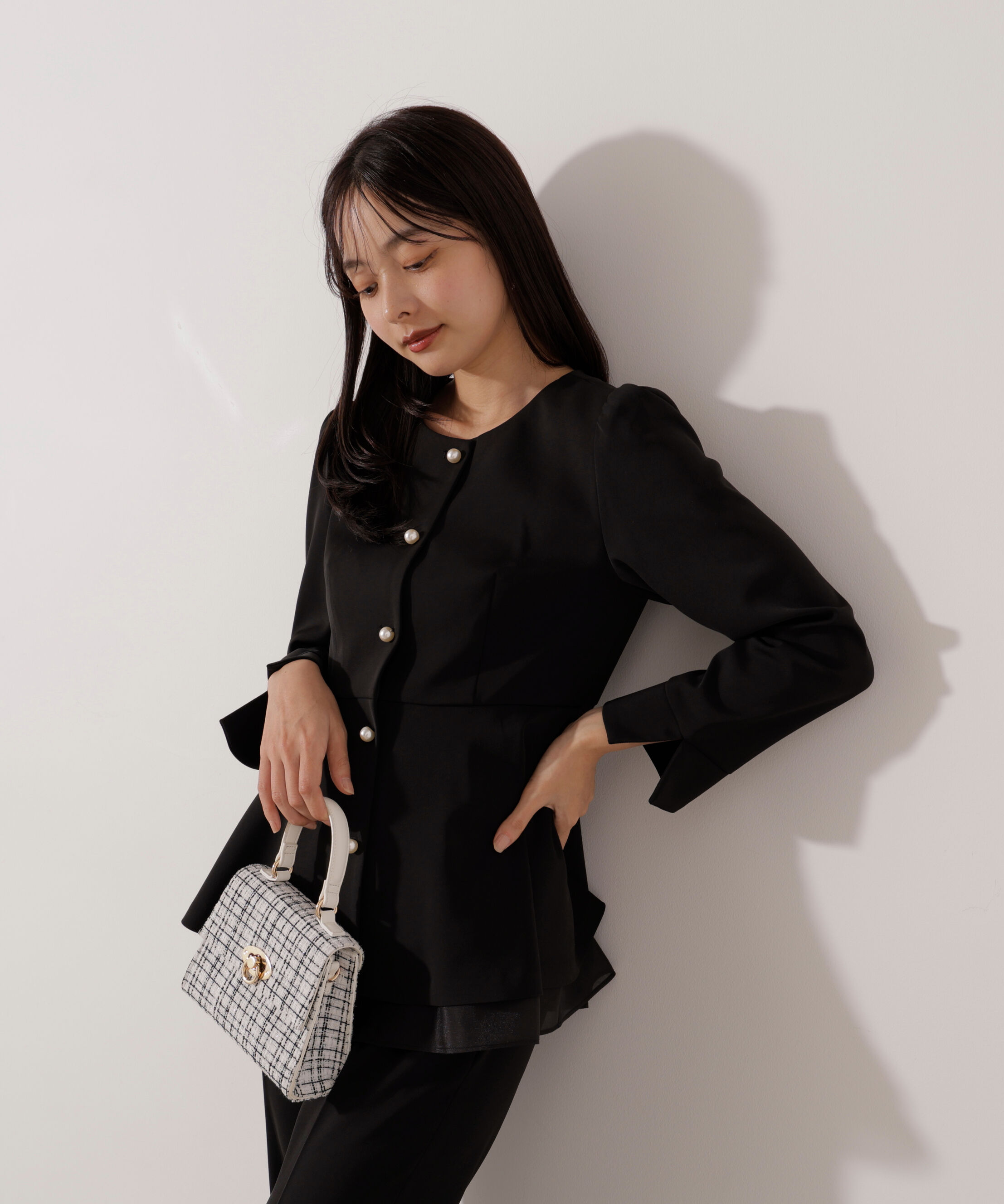 PROPORTION BODY DRESSING「＜セットアップ対応＞ペプラムジャケット」|ブルゾン・スタジャン|