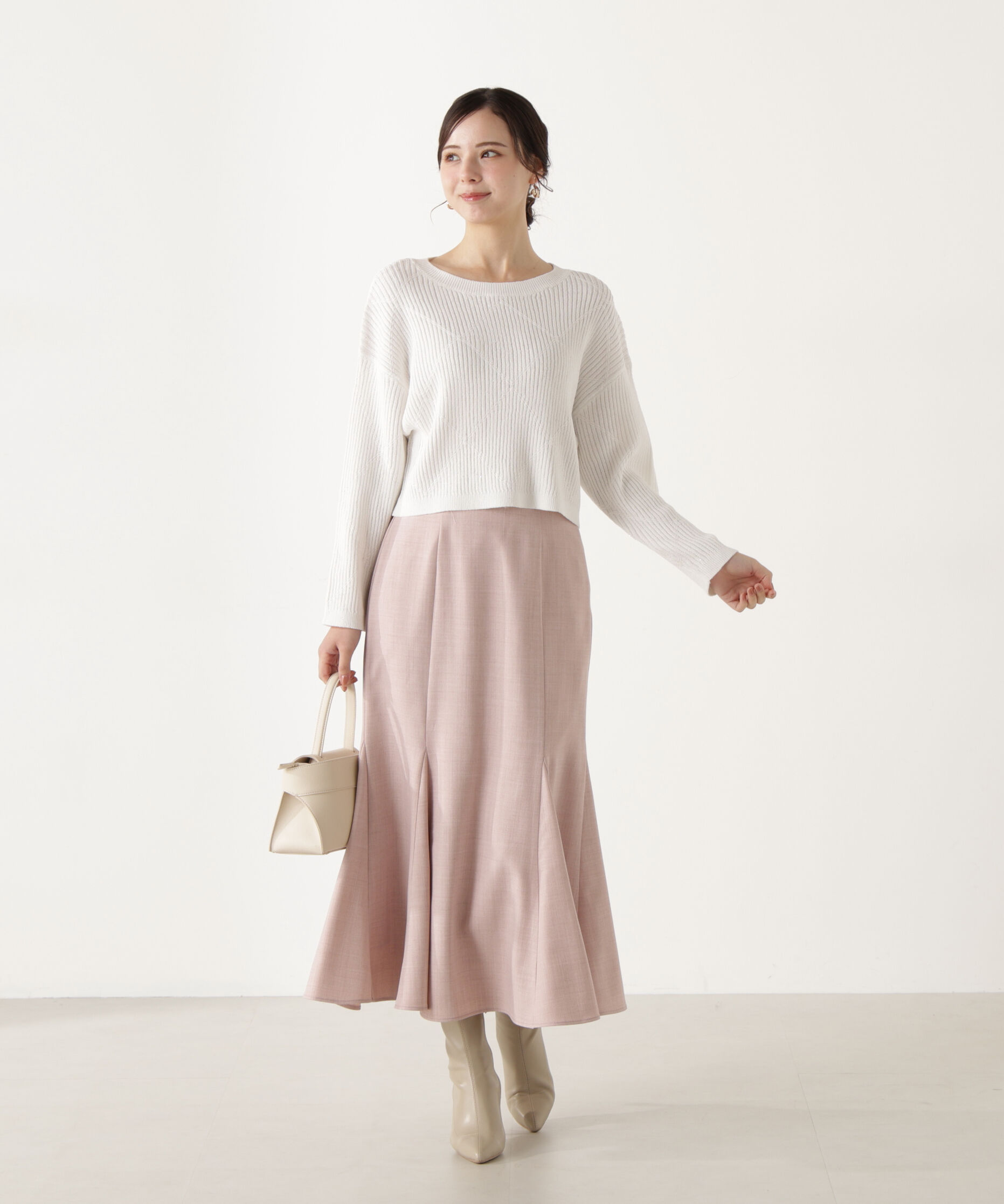 PROPORTION BODY DRESSING「ラメ入りアイレットボクシーニット」|ニット・セーター|