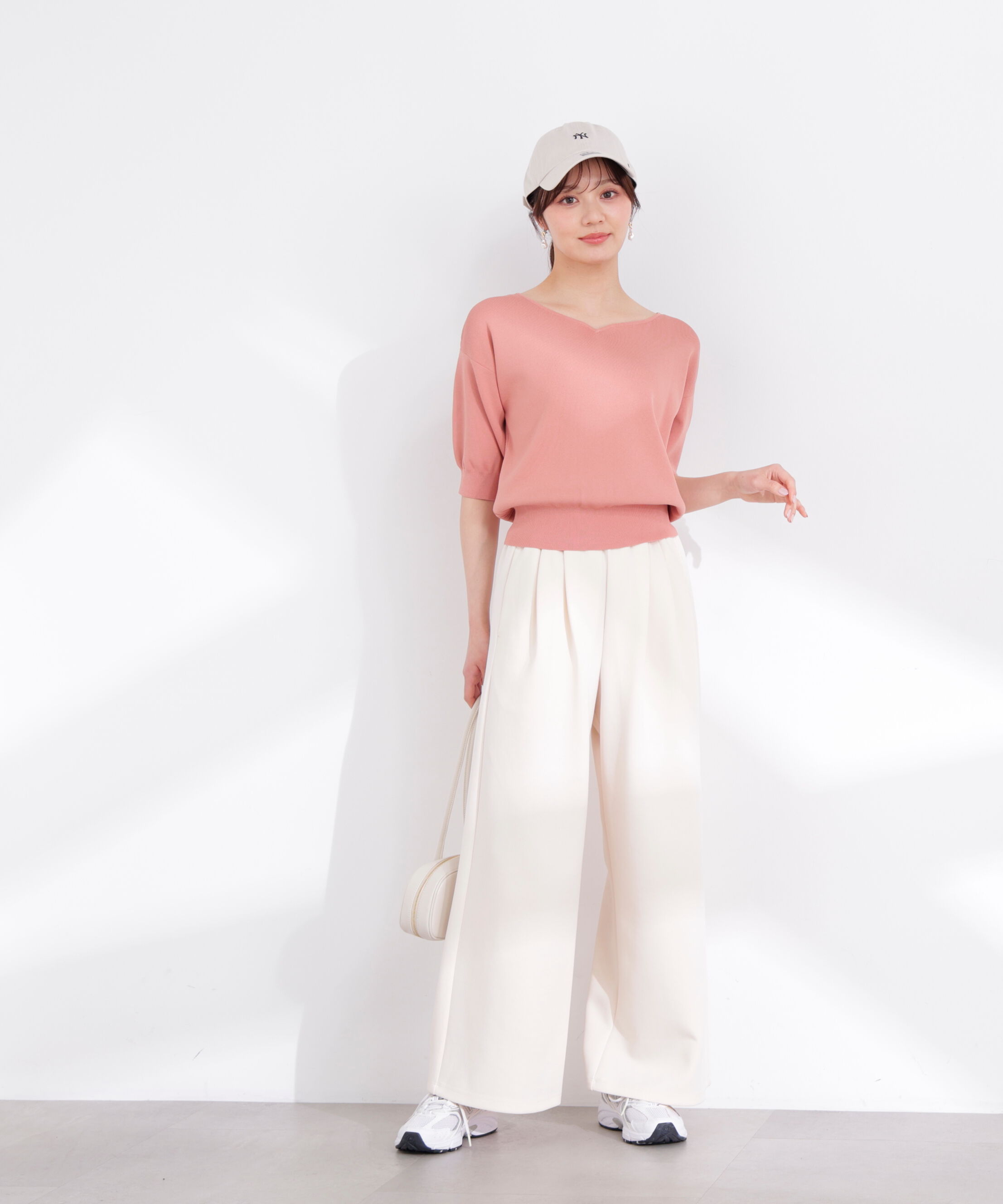 PROPORTION BODY DRESSING「5分袖ハートカットドルマンニット 26SS」|ニット・セーター|