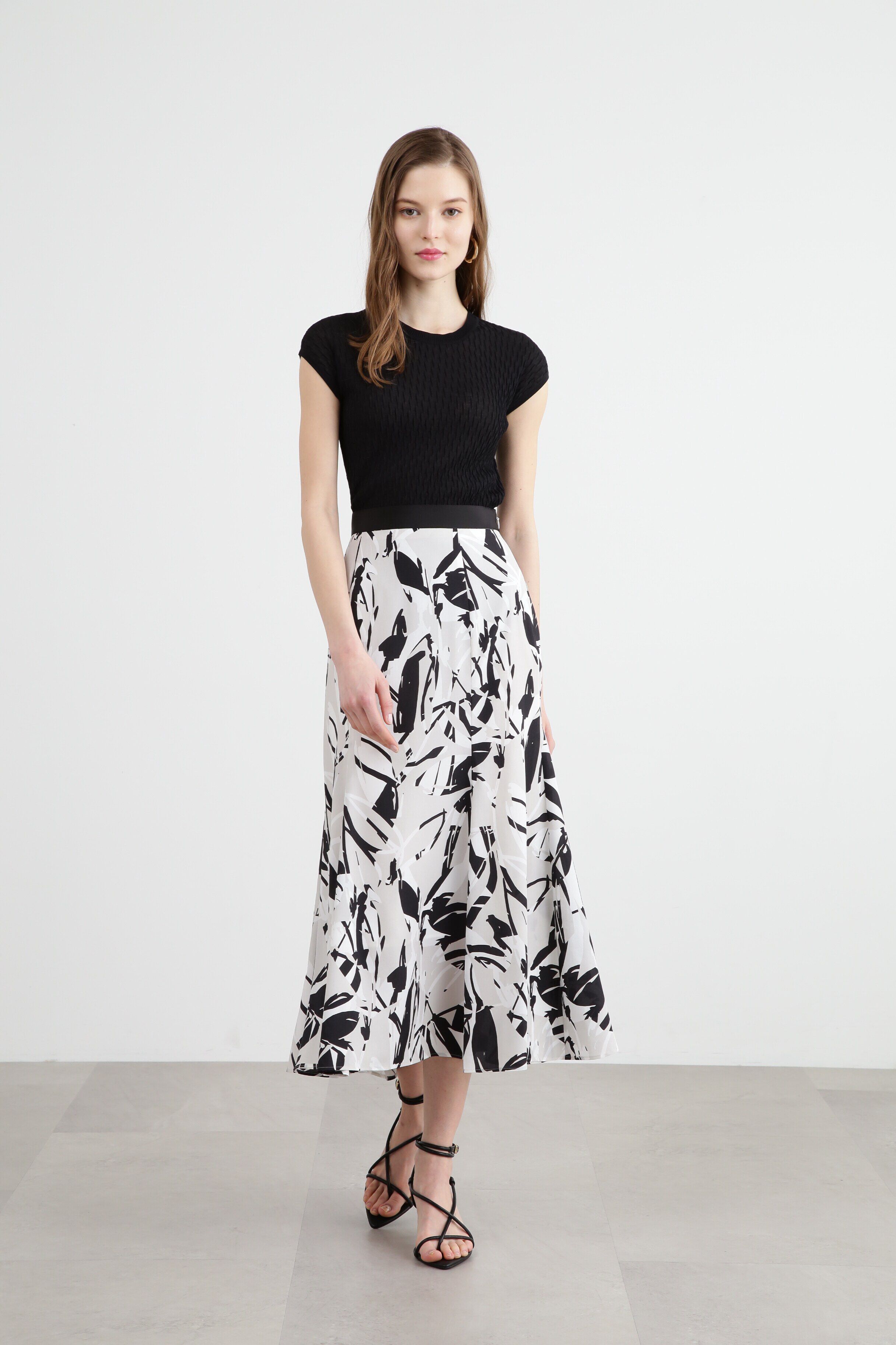  「◆ティアードリーフプリントマーメイドスカート」|スカート|