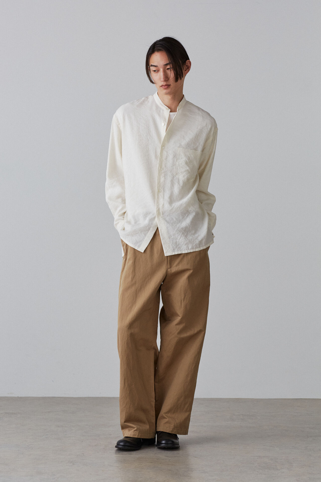 YLEVE 「ＲＡＹＯＮ　ＰＯＬＹＥＳＴＥＲ　ＢＲＯＡＤ　ＳＨ」|シャツ・ブラウス|