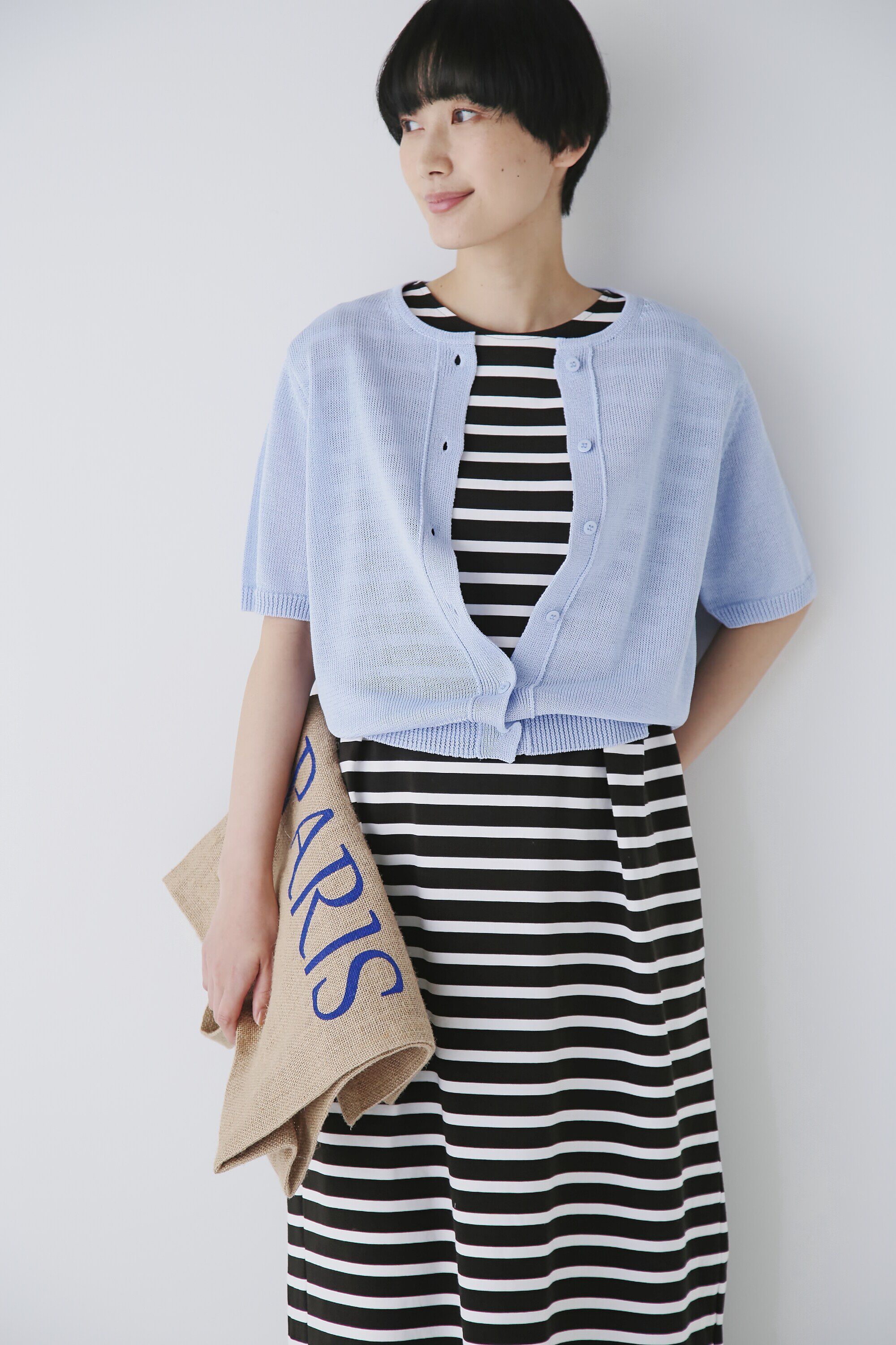  「◆ミドルゲージギマカーディガン」|ニット・セーター|ブルー