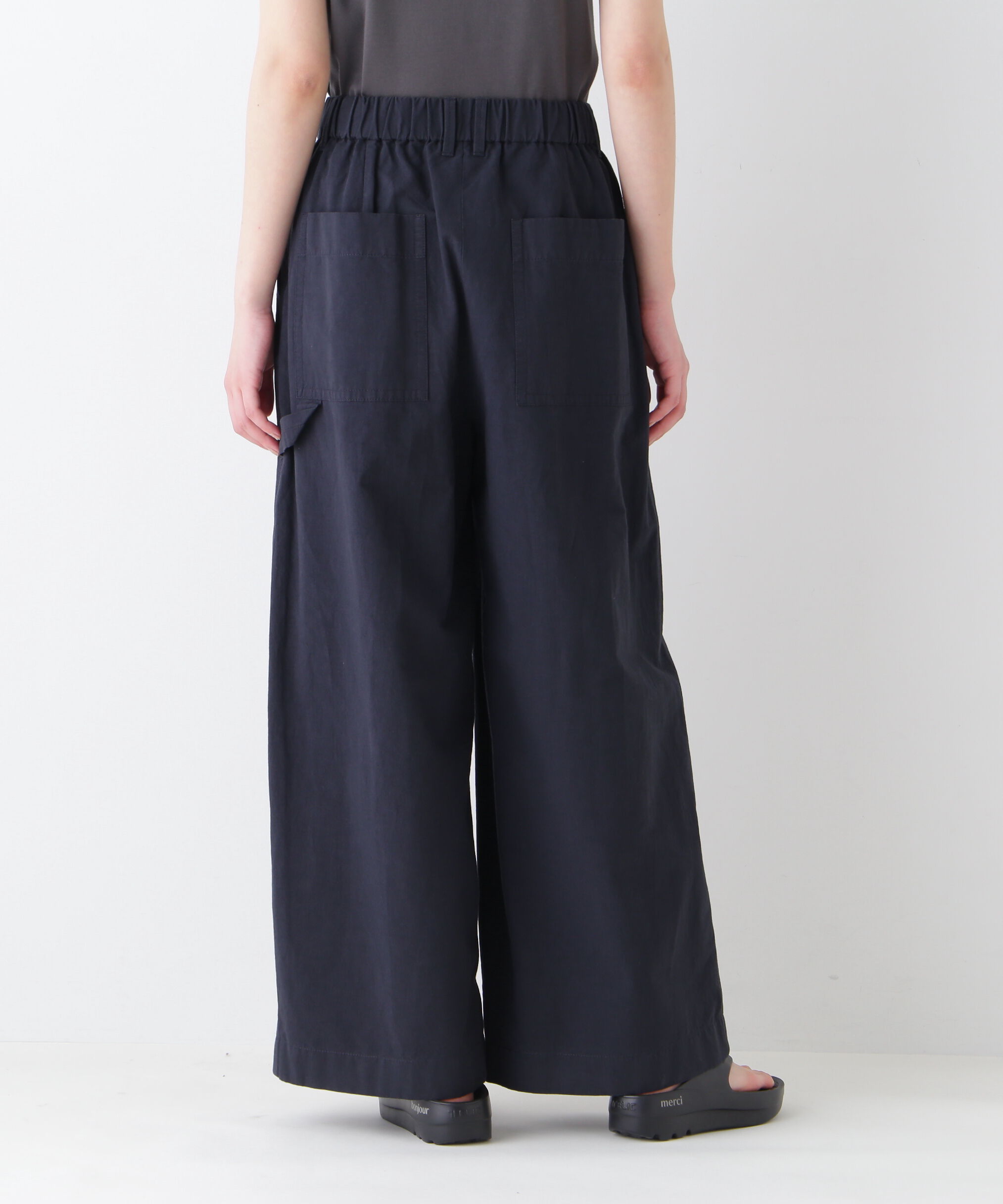  「◆コットンリネンウェザー近江晒シェフパンツ」|その他|