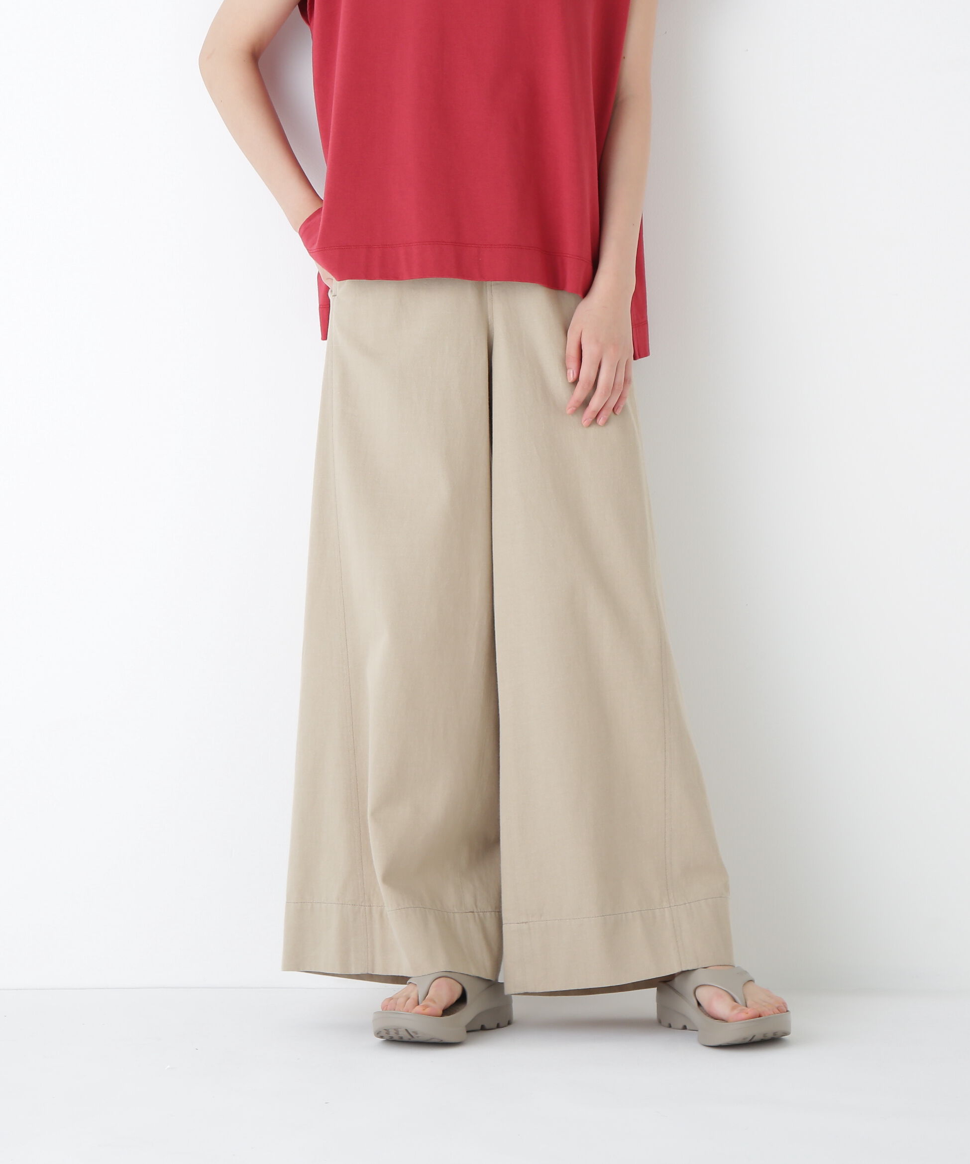  「◆ライトオンスデニムツイストバギーパンツ」|その他|ベージュ