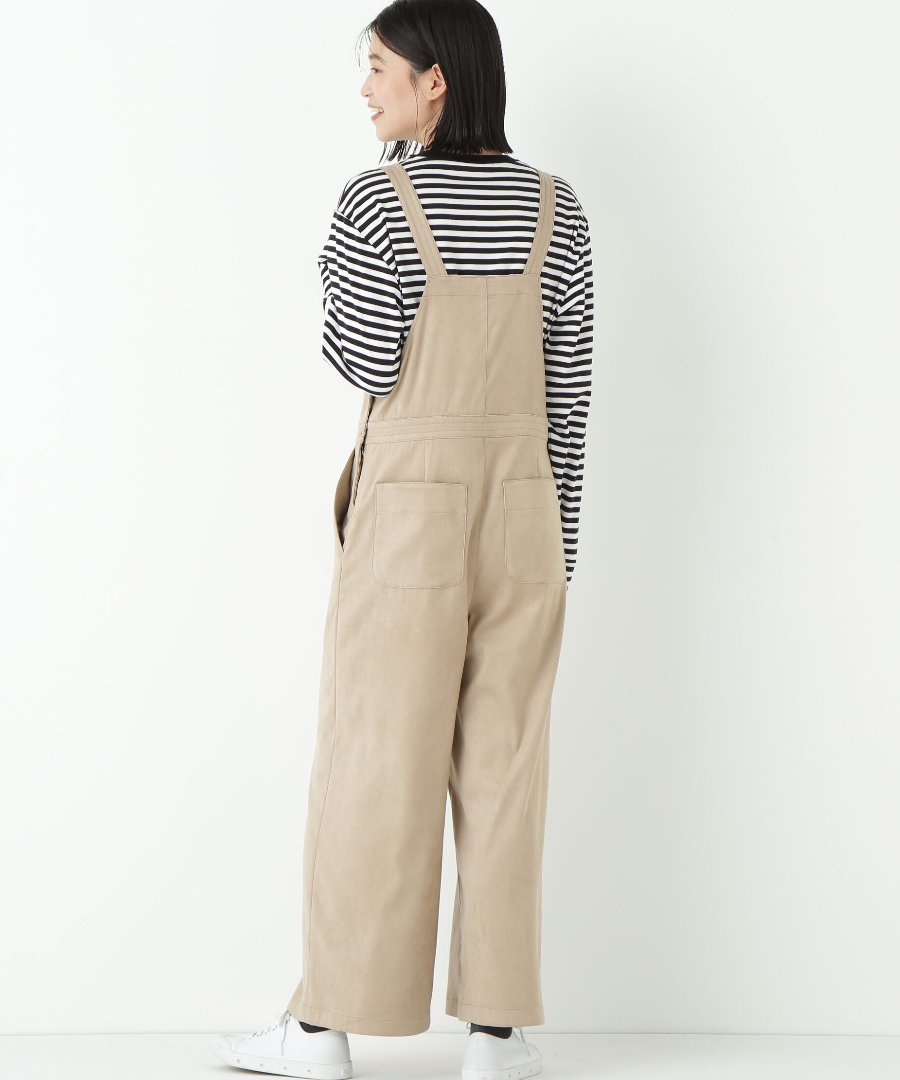  「◆ストレッチスェードオーバーオール」|ワンピース|