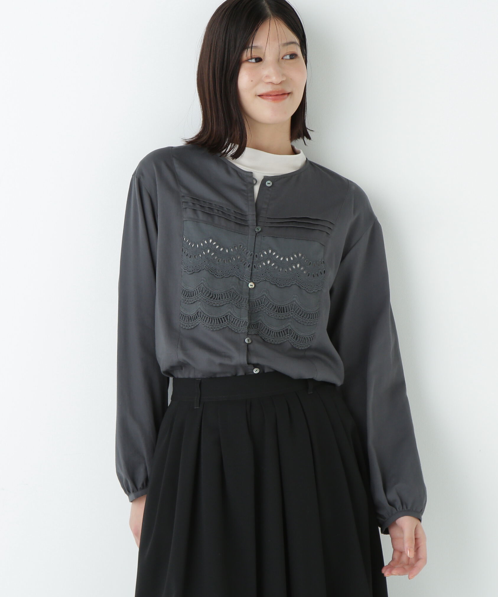  「レイヤーレースブラウス」|シャツ・ブラウス|