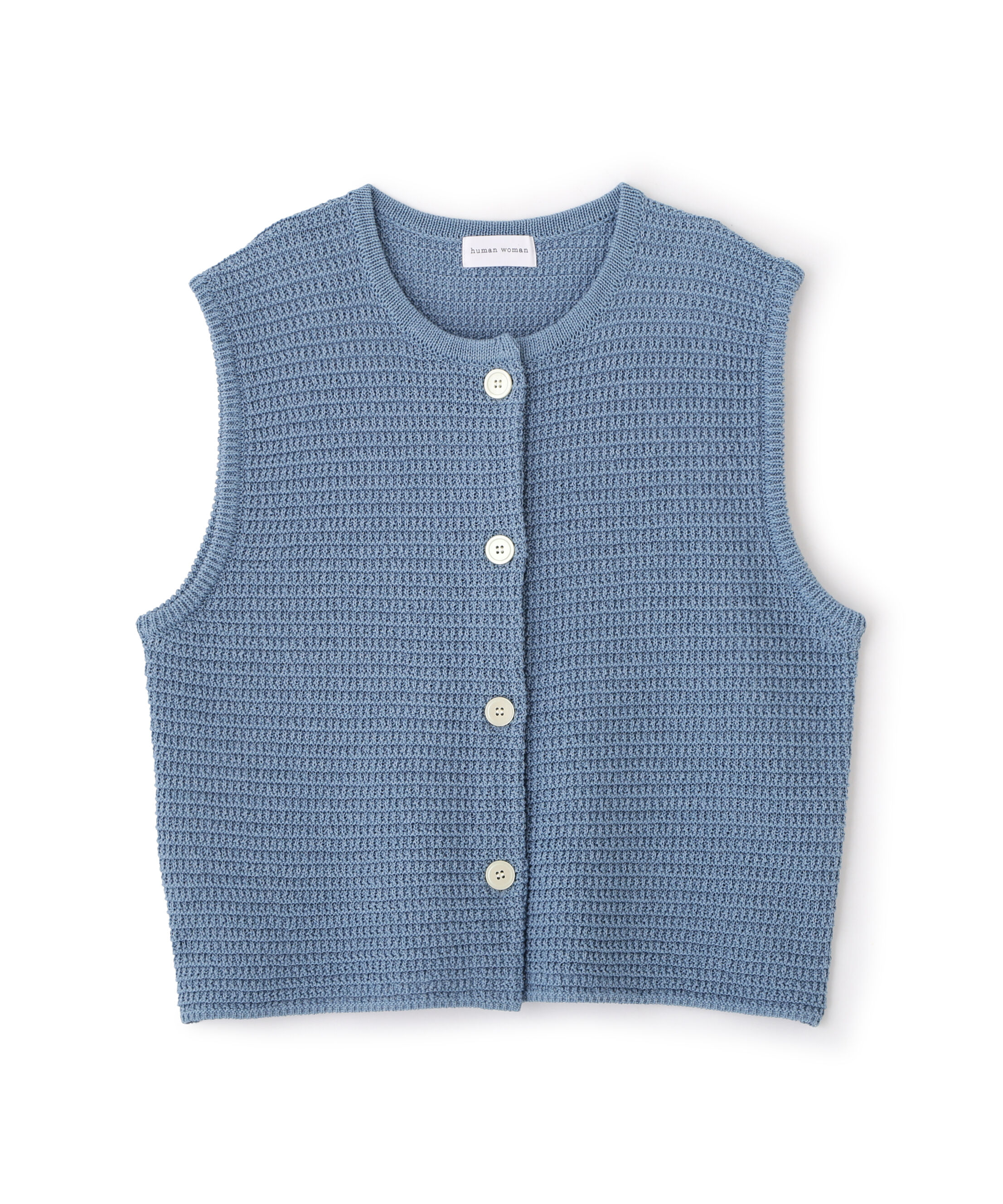  「◆ギマコットン地柄ベスト」|ニット・セーター|