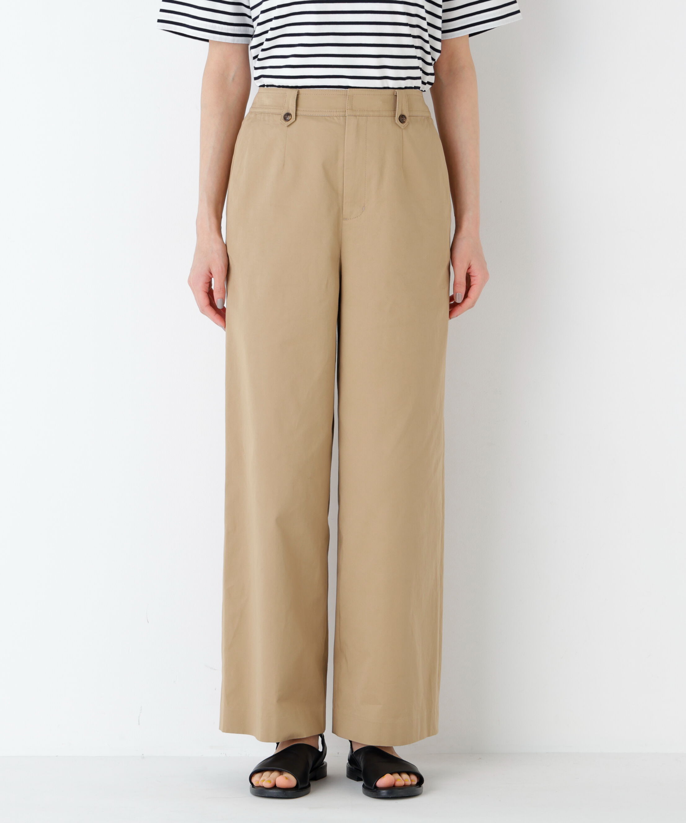  「《洗える / マルチサイズ》ライトチノセミワイドパンツ」|その他|