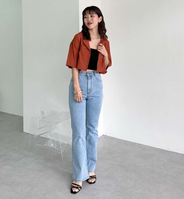 archives「タイトフレアレースアップデニム」|チノ|