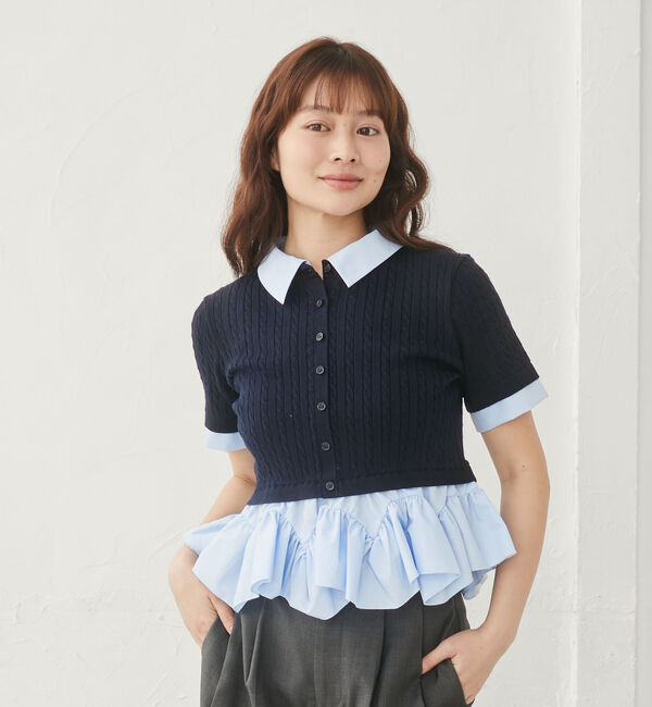 archives「ラウンドフリルドッキングケーブルニットＰＯ」|ニット・セーター|