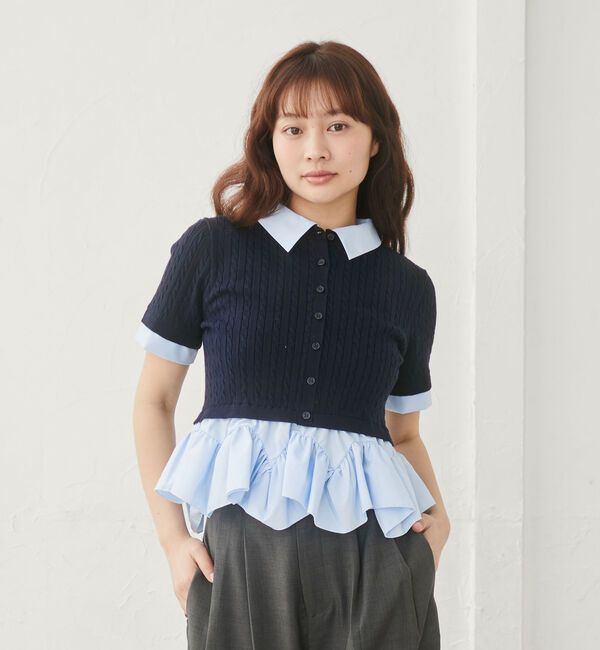 archives「ラウンドフリルドッキングケーブルニットＰＯ」|ニット・セーター|