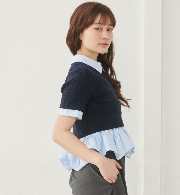 archives「ラウンドフリルドッキングケーブルニットＰＯ」|ニット・セーター|