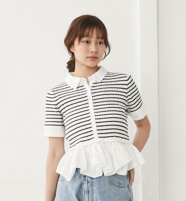 archives「ラウンドフリルドッキングケーブルニットＰＯ」|ニット・セーター|