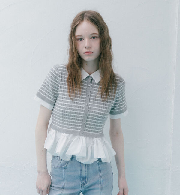 archives「ラウンドフリルドッキングケーブルニットＰＯ」|ニット・セーター|