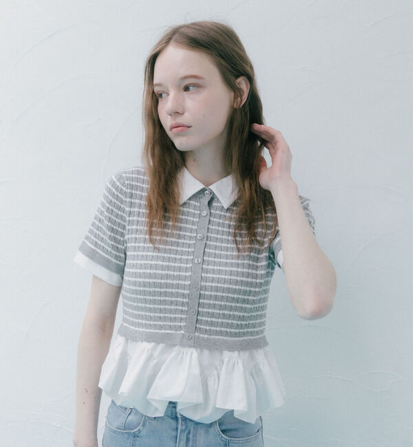 archives「ラウンドフリルドッキングケーブルニットＰＯ」|ニット・セーター|