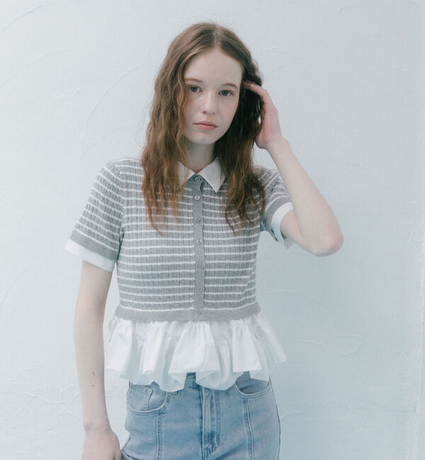 archives「ラウンドフリルドッキングケーブルニットＰＯ」|ニット・セーター|