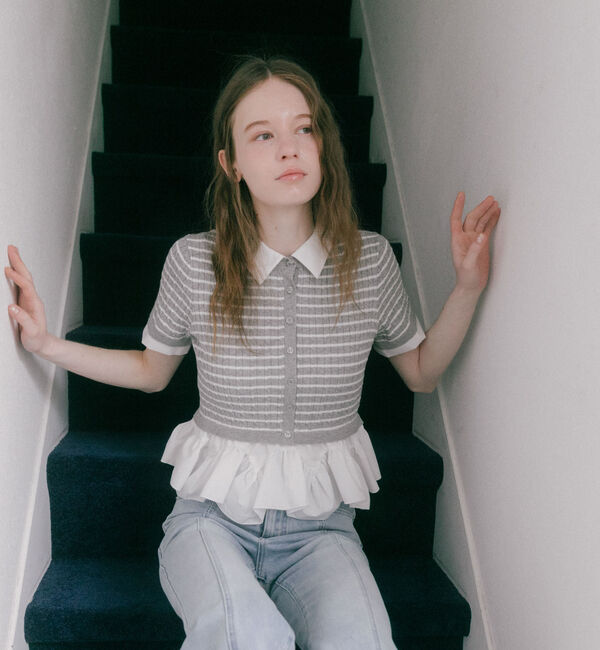 archives「ラウンドフリルドッキングケーブルニットＰＯ」|ニット・セーター|