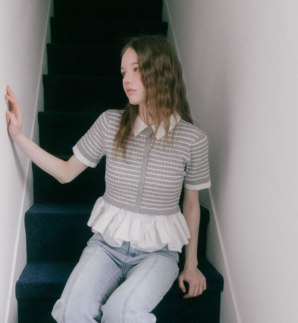 archives「ラウンドフリルドッキングケーブルニットＰＯ」|ニット・セーター|