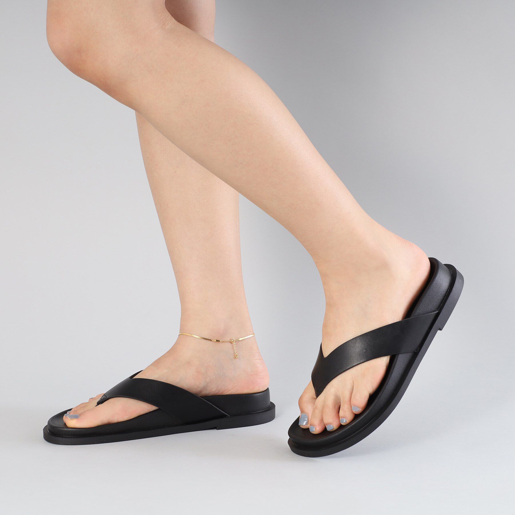 COCOSHNIK ONKITSCH「シルバー デザインチェーン フラットスネークアンクレット GP」|アンクレット|