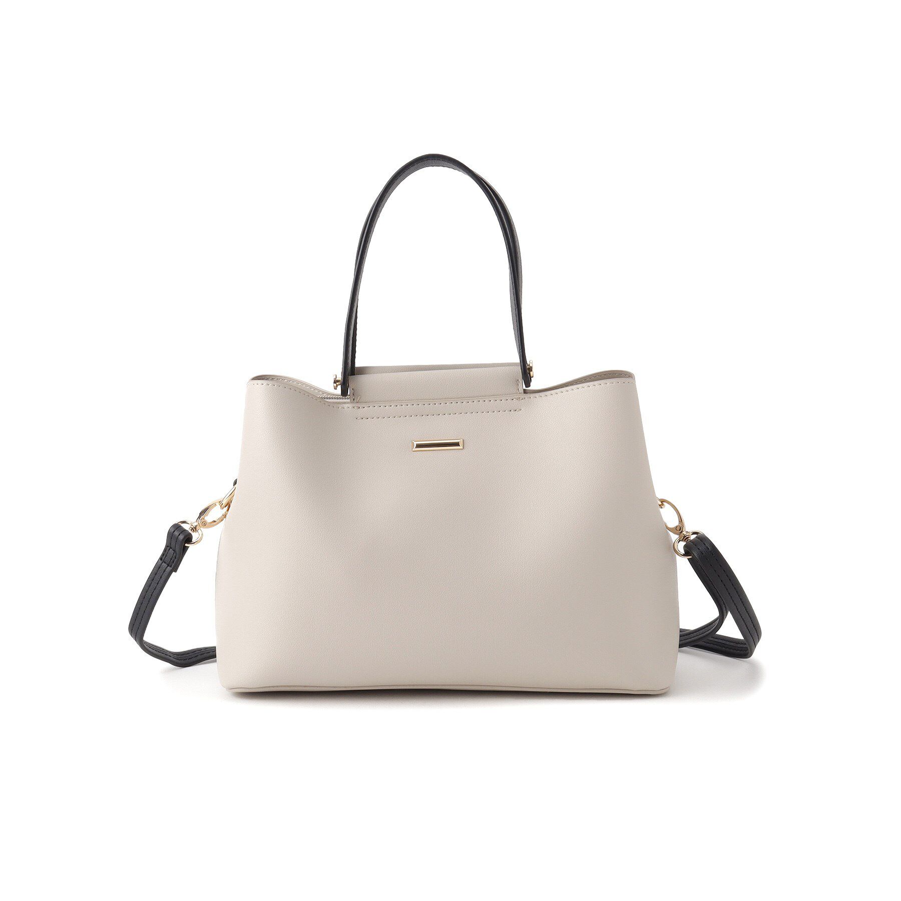 SHOO･LA･RUE「【通勤/セレモニー/2WAY】フロントバー金具3層トート」|トートバッグ|