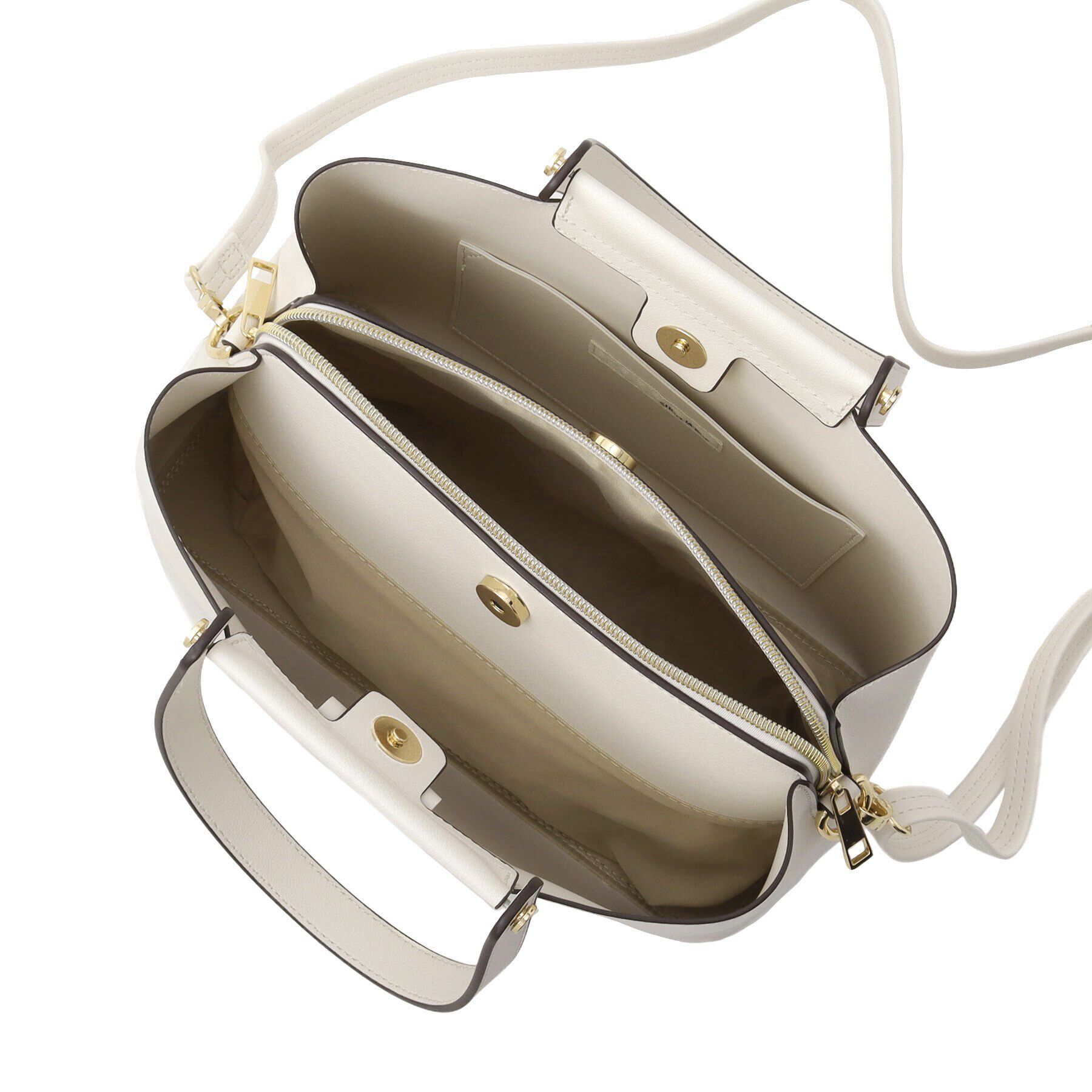 SHOO･LA･RUE「【通勤/セレモニー/2WAY】フロントバー金具3層トート」|トートバッグ|