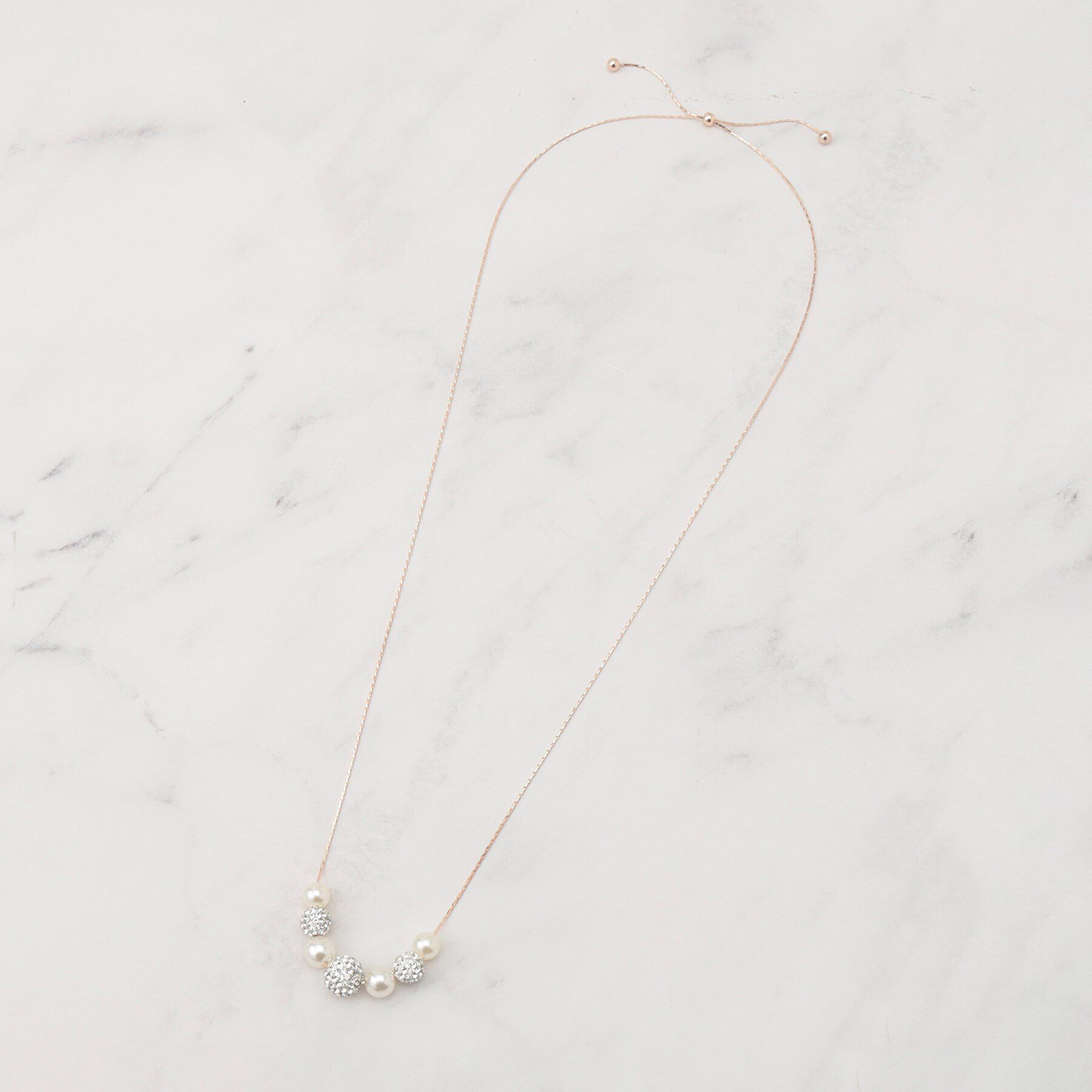 SHOO･LA･RUE「【セレモニー】ポイントパヴェボールネックレス」|ネックレス|