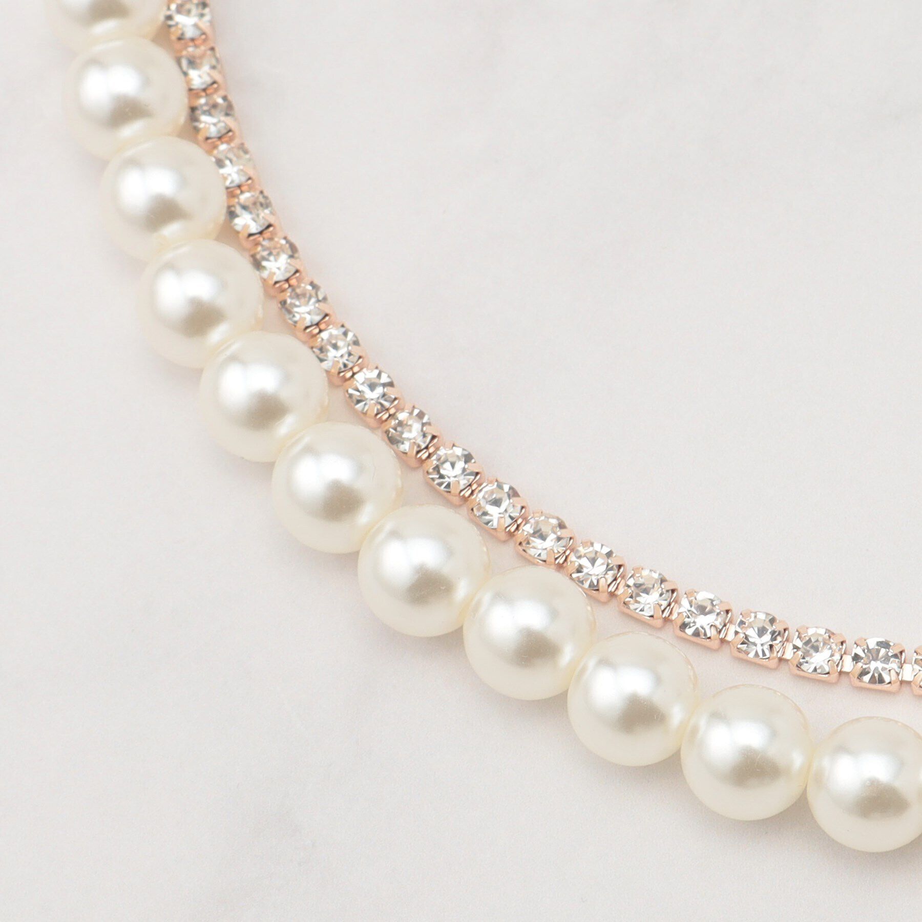 SHOO･LA･RUE「【セレモニー】2連ダイヤレーンロングネックレス」|ネックレス|