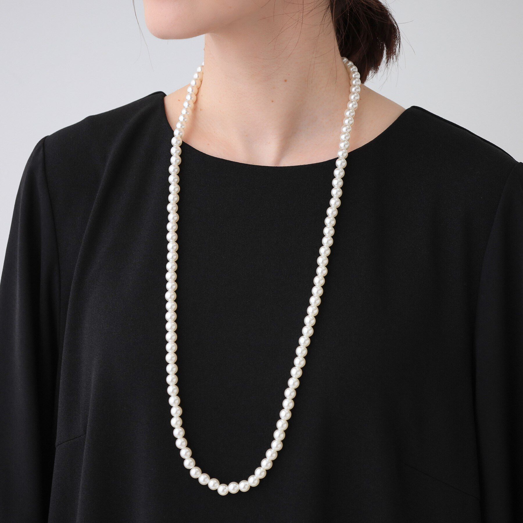 SHOO･LA･RUE「【セレモニー】2連ダイヤレーンロングネックレス」|ネックレス|