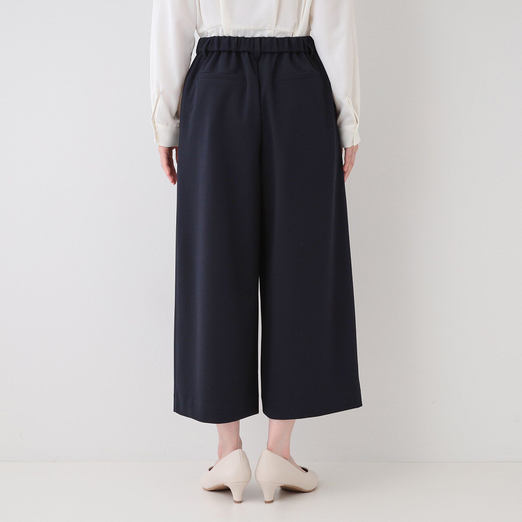 SHOO･LA･RUE「【洗える/S-3L/セットアップ可】セレモニーからデイリーに カットジョーゼット ワイドパンツ」|その他|