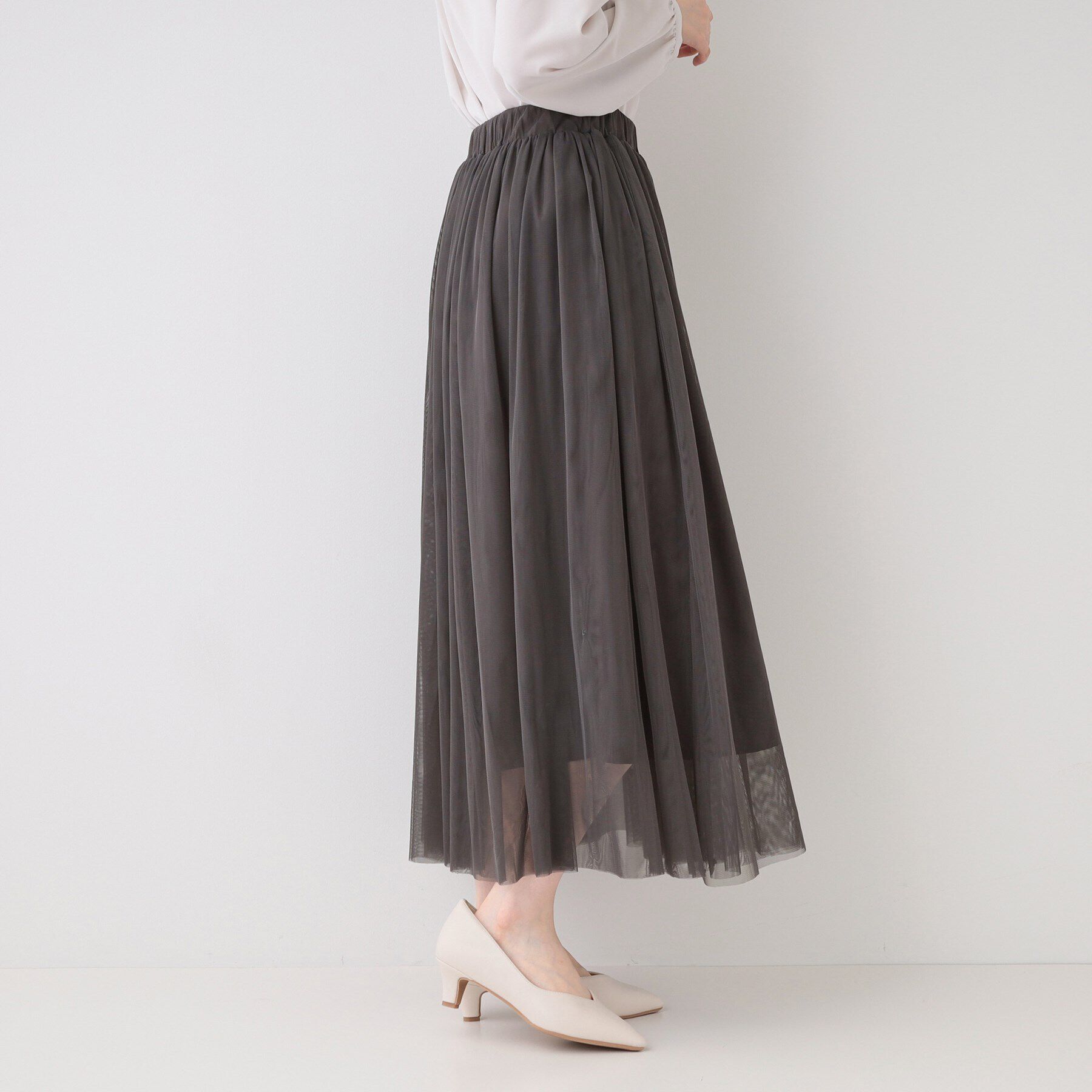 SHOO･LA･RUE「【セレモニーからデイリーまで】女性らしさあふれる チュールスカート」|スカート|