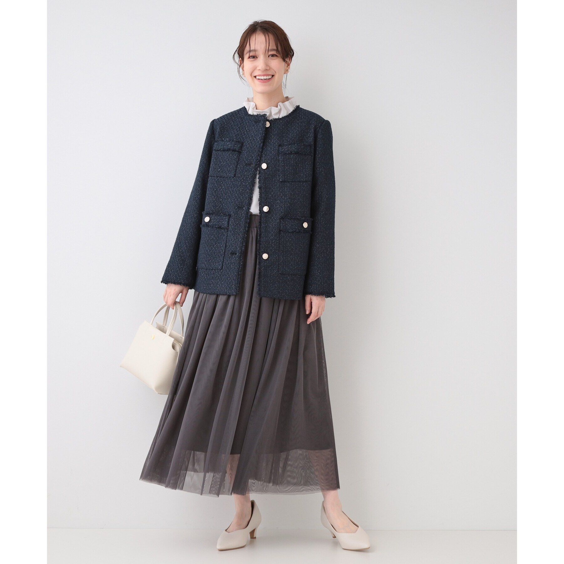 SHOO･LA･RUE「【セレモニーからデイリーまで】女性らしさあふれる チュールスカート」|スカート|