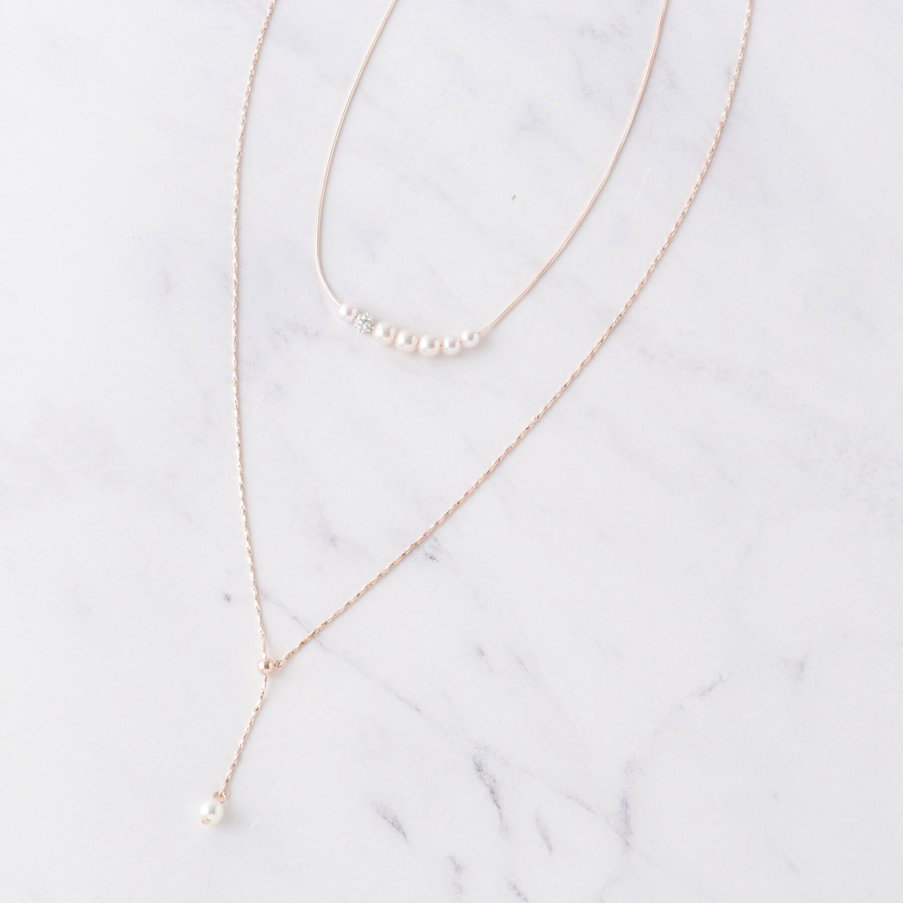 SHOO･LA･RUE「【セレモニー】3WAYネックレス」|ネックレス|ピンクゴールド(00