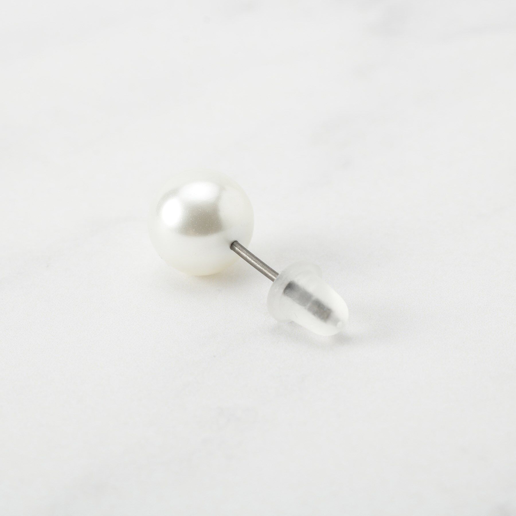 SHOO･LA･RUE「【セレモニー／2点セット】シンプルフェイクパールネックレス＆イヤー」|ネックレス|