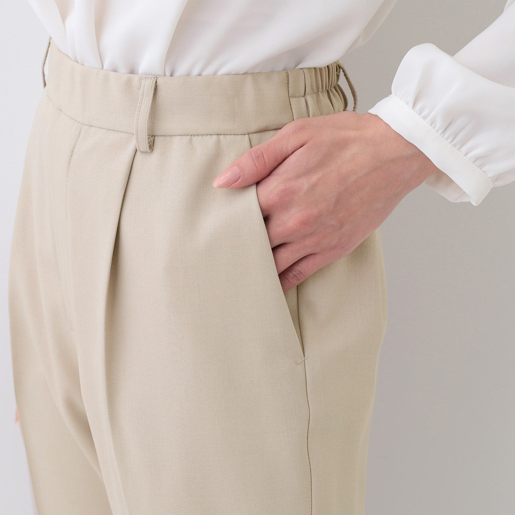 SHOO･LA･RUE「【洗える/S-LL/セットアップ可/通勤/セレモニー】洗濯後しわになりにくい テーパードパンツ」|その他|