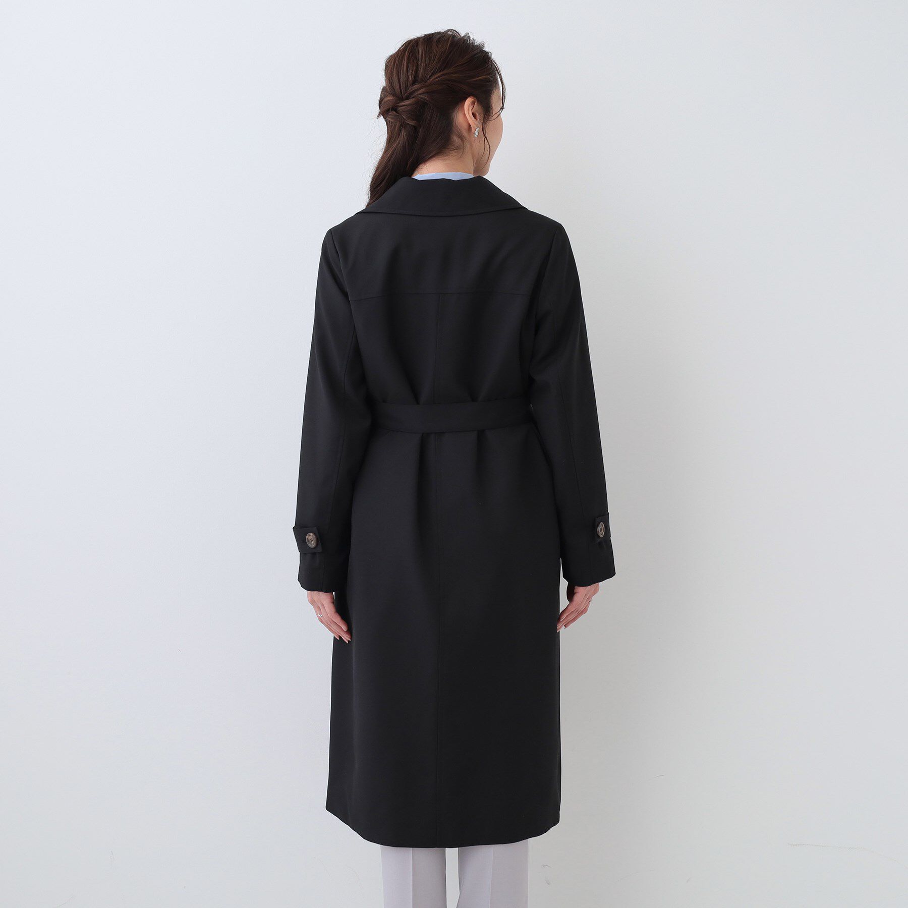 SHOO･LA･RUE「【S-LL/防花粉/撥水加工】ロングトレンチコート」|トレンチコート|